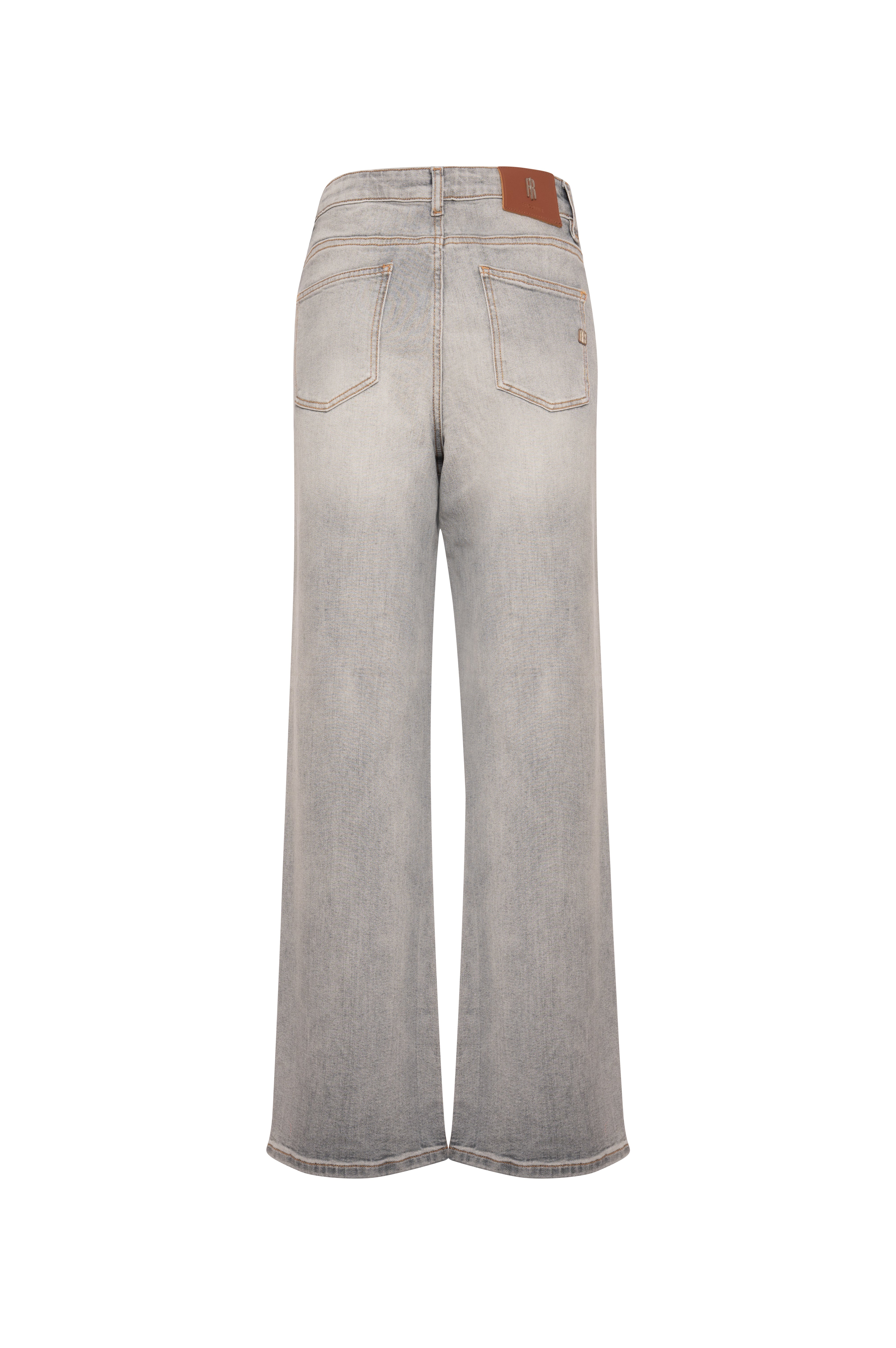 Jeans wide leg made in grey denim with light wash Fracomina FR26WV2019D45093-K22-3
