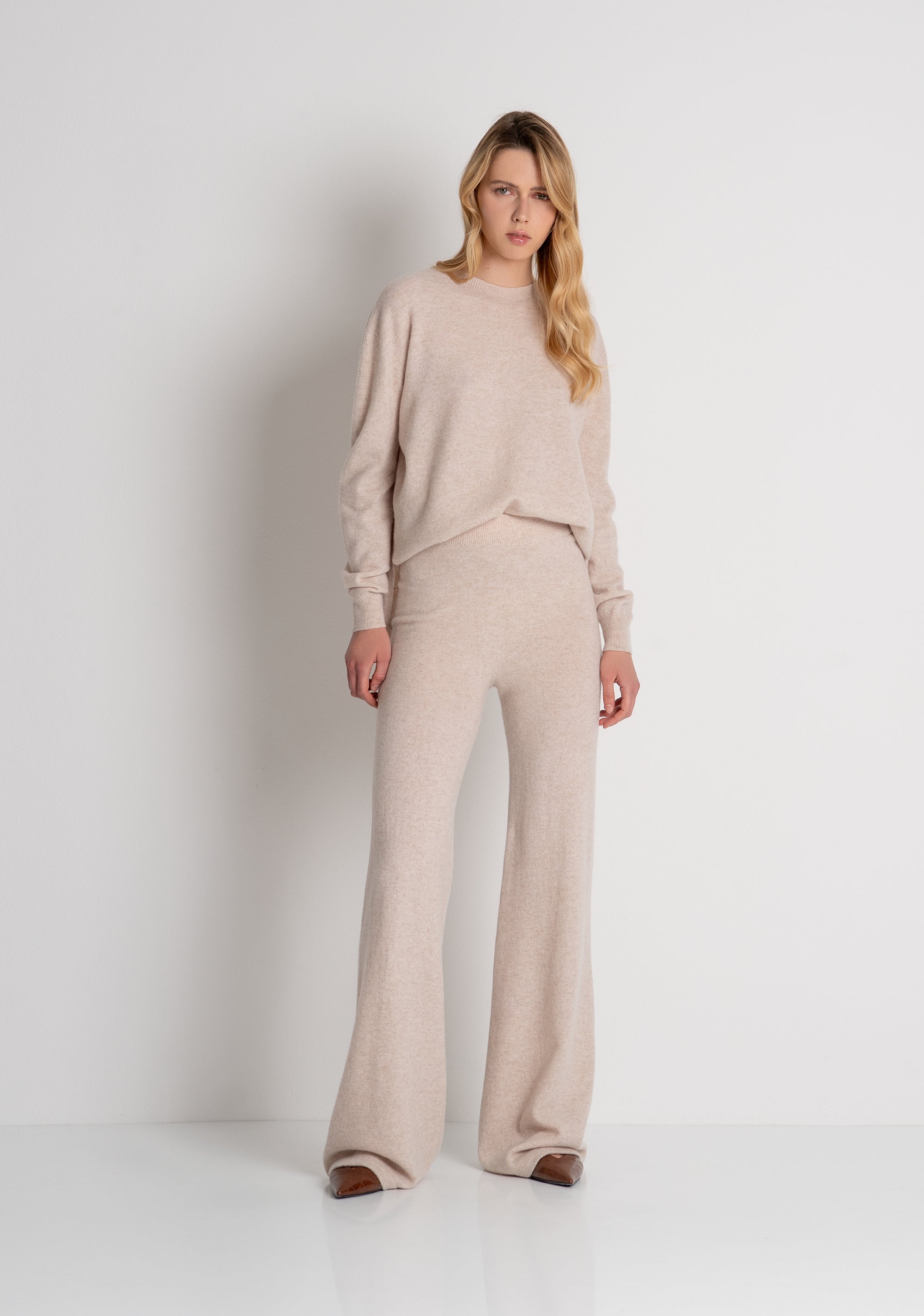 Knitted palazzo pant wide fit Fracomina FR26WV3001K47301-M56-2