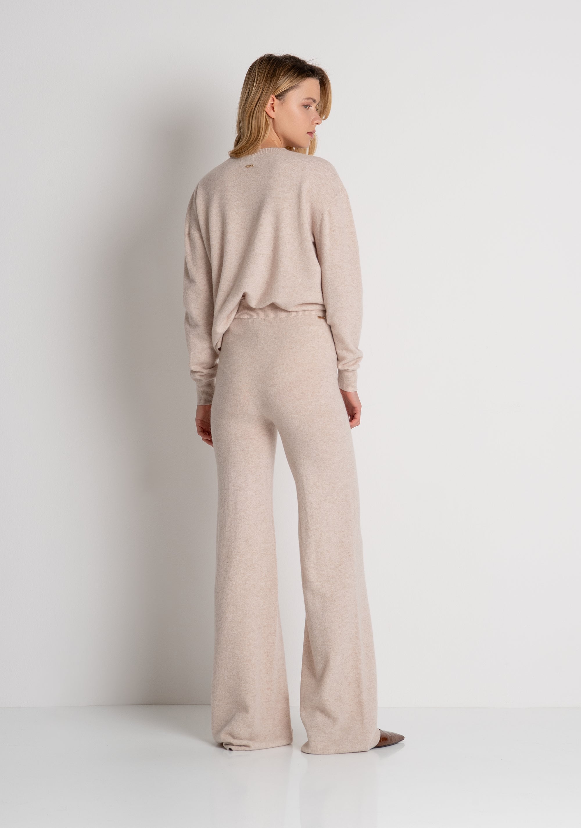 Knitted palazzo pant wide fit Fracomina FR26WV3001K47301-M56-3