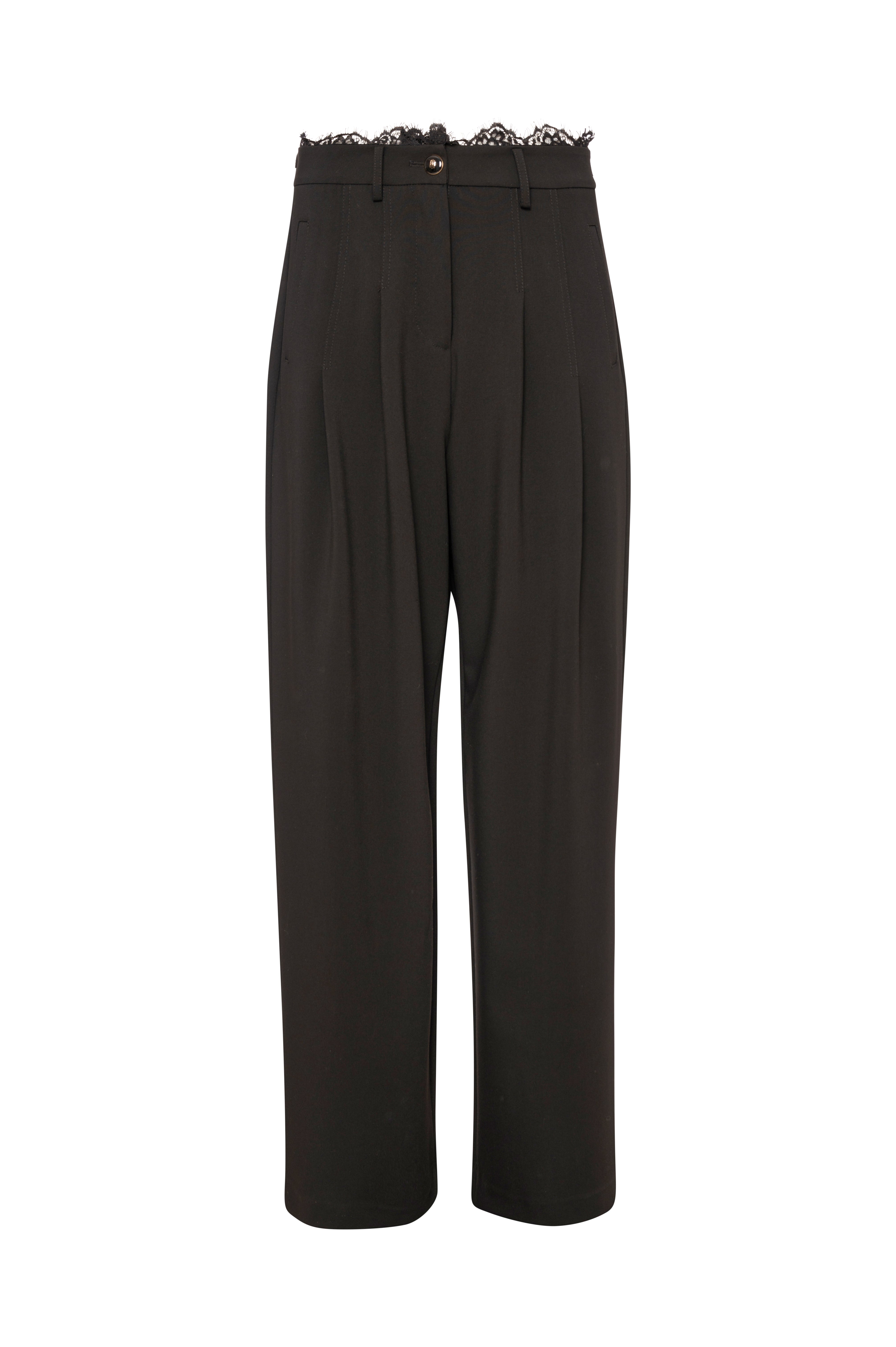 Carrot pant with lace details Fracomina FR26WV3005W84901-K01-1