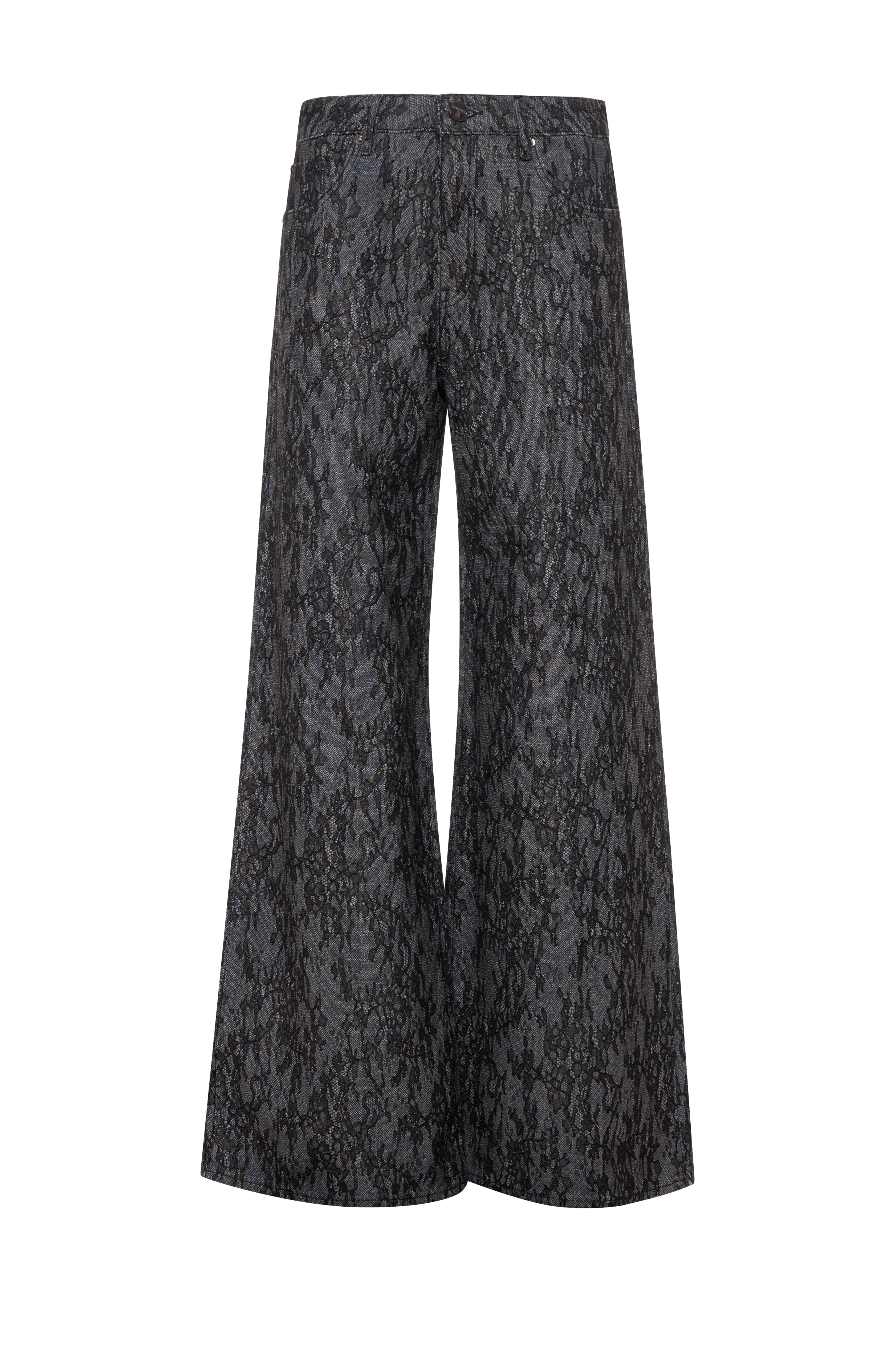 Jeans flare made in denim with lace Fracomina FR26WV3015D419G1-K71-1