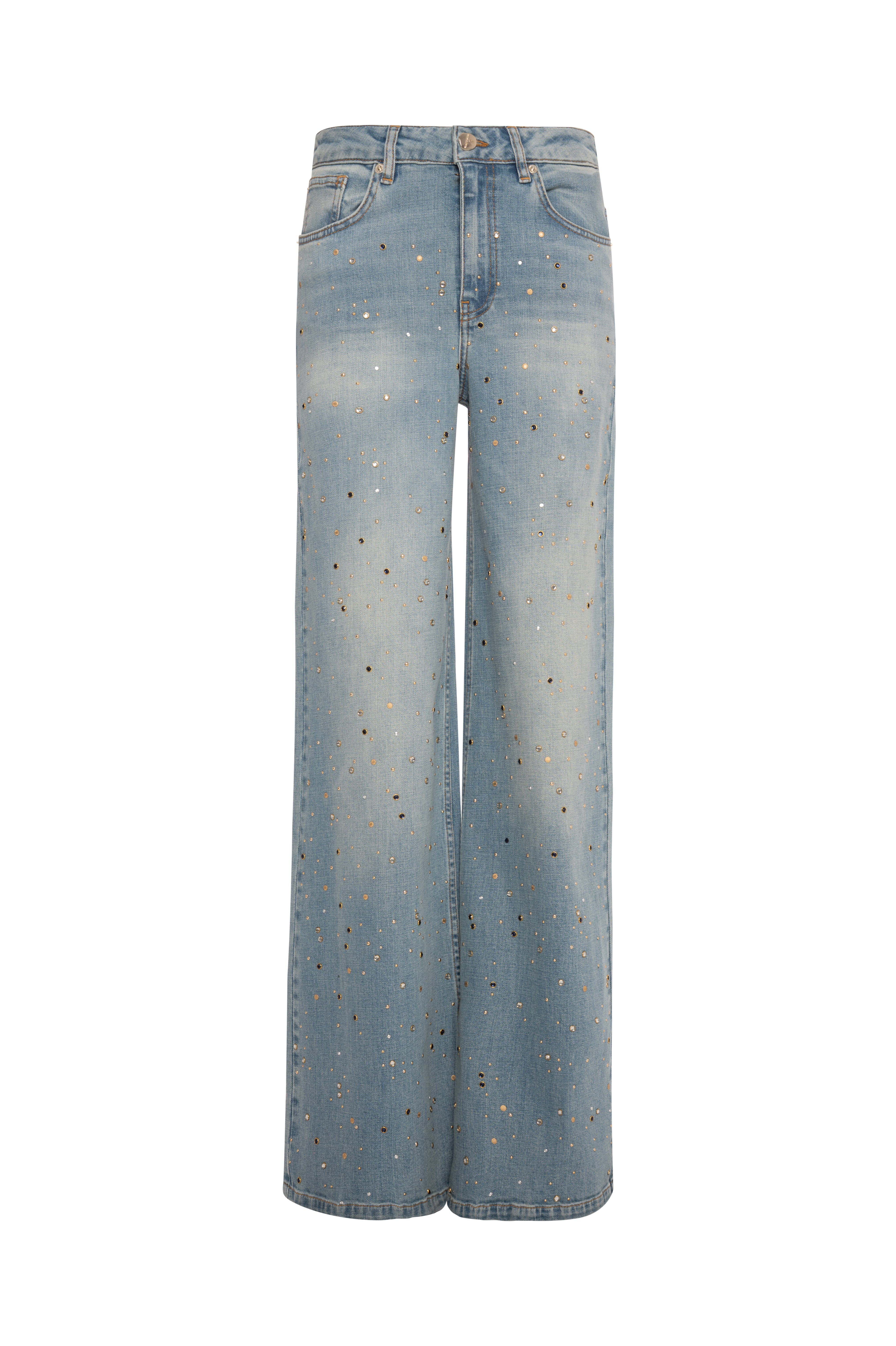 Jeans flare made in denim with light wash Fracomina FR26WV3015D450R9-KG7-1