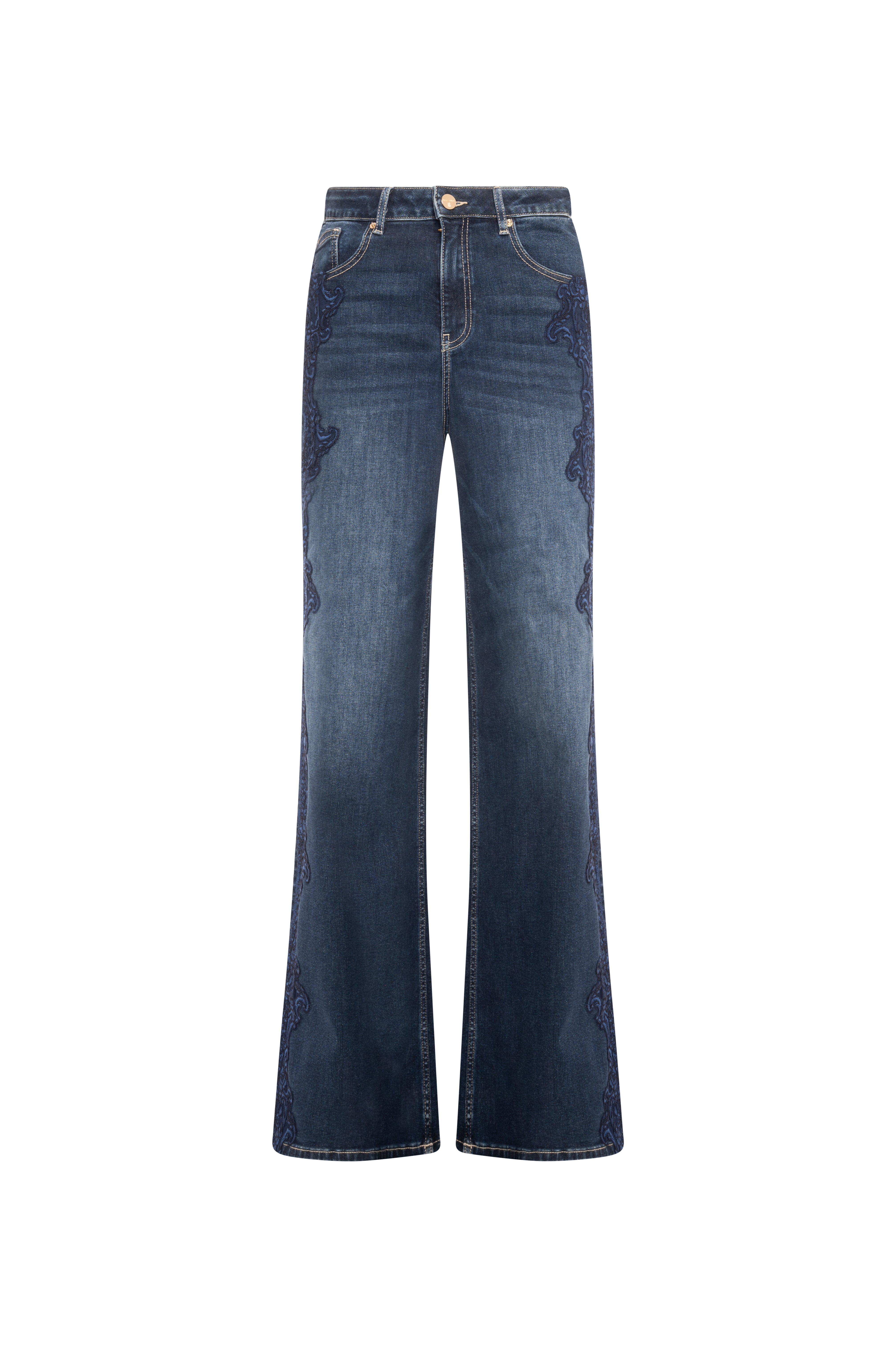 Jeans flare made in denim with middle wash Fracomina FR26WV3015D460G1-K60-1