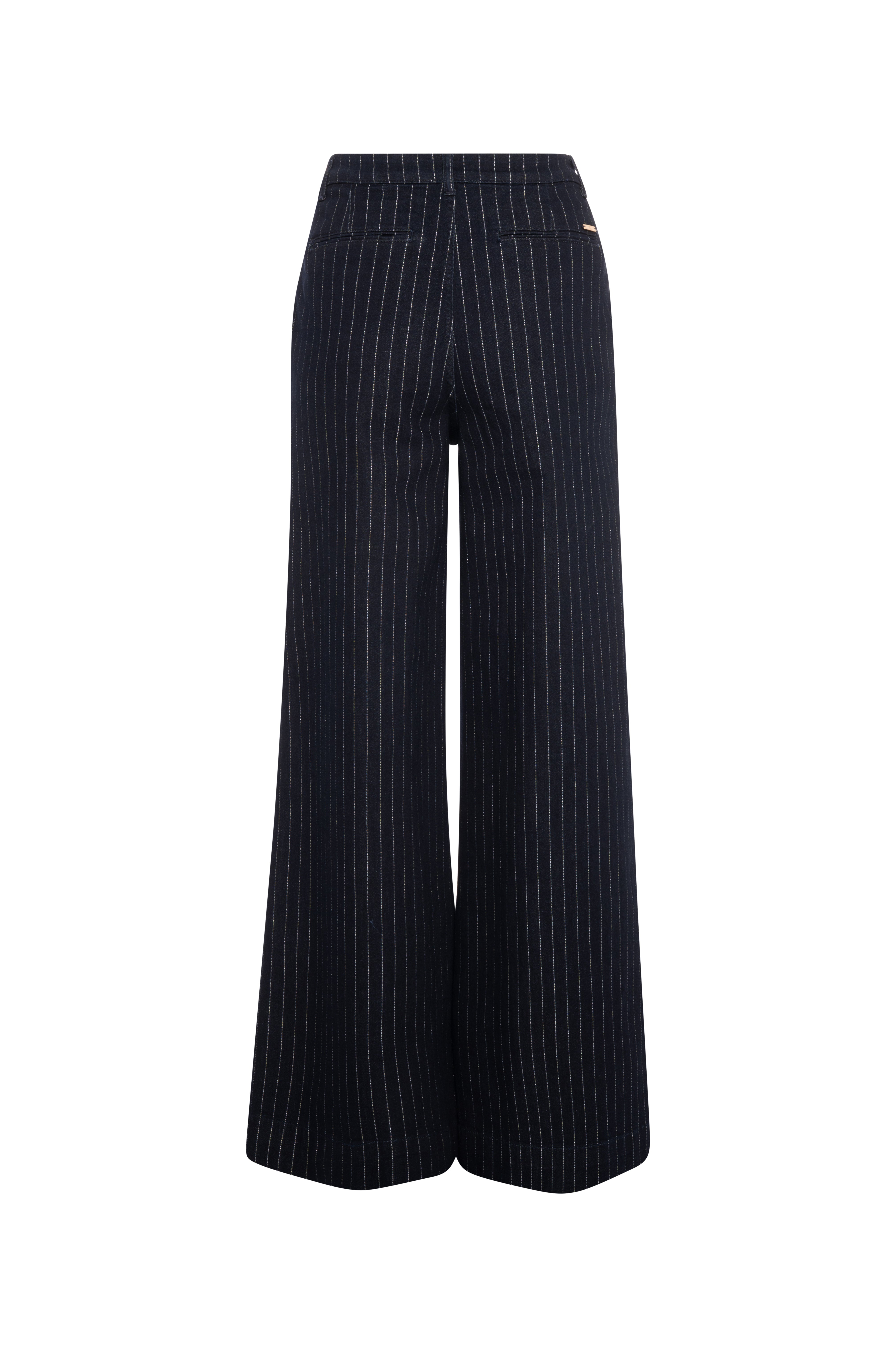 Jeans Chino's style flare made in pinstriped denim with middle wash Fracomina FR26WV3026D407D4-K60-2