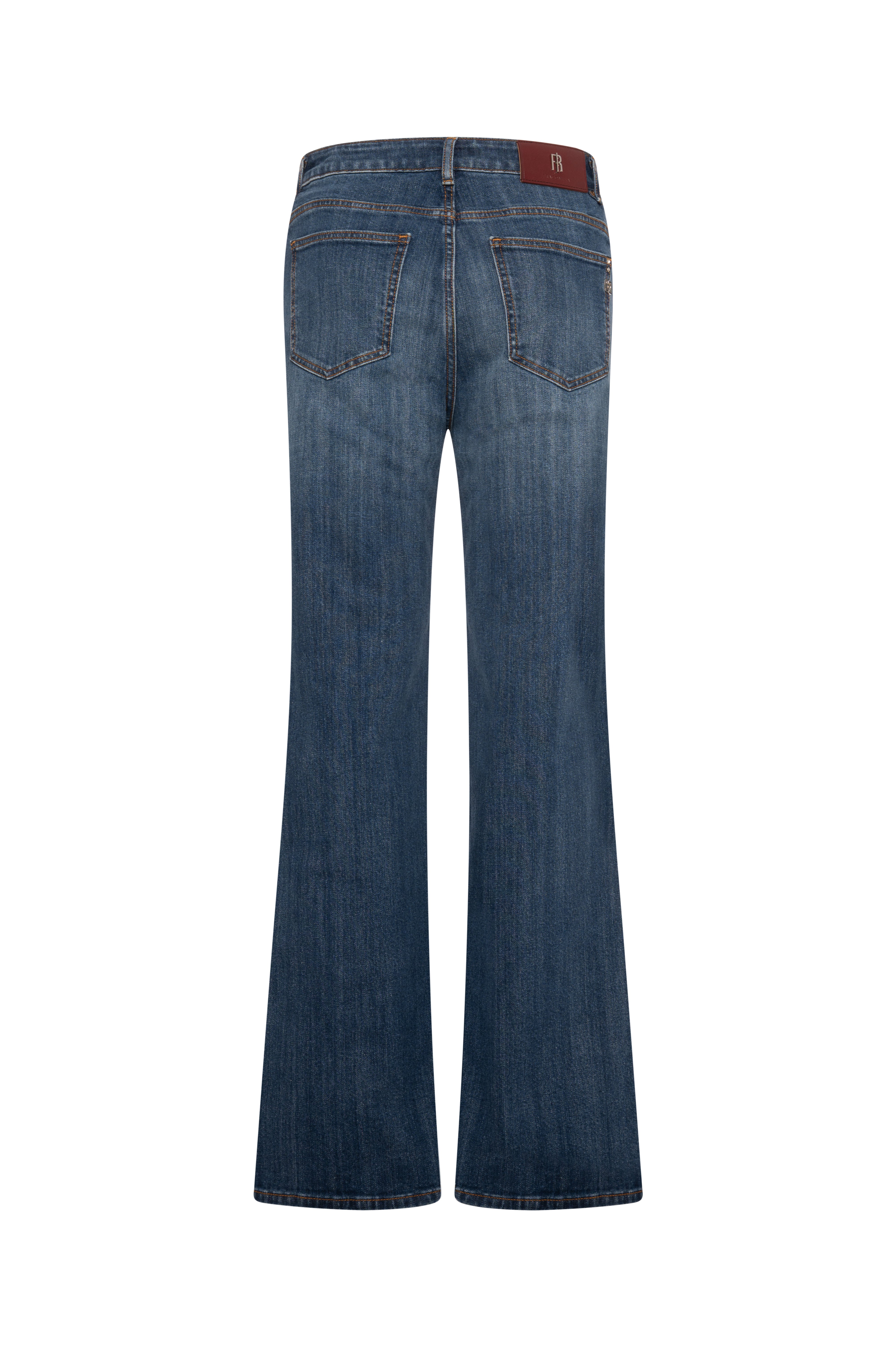 Bootcut jeans made in denim with middle wash Fracomina FR26WVA013D45002-KG1-3