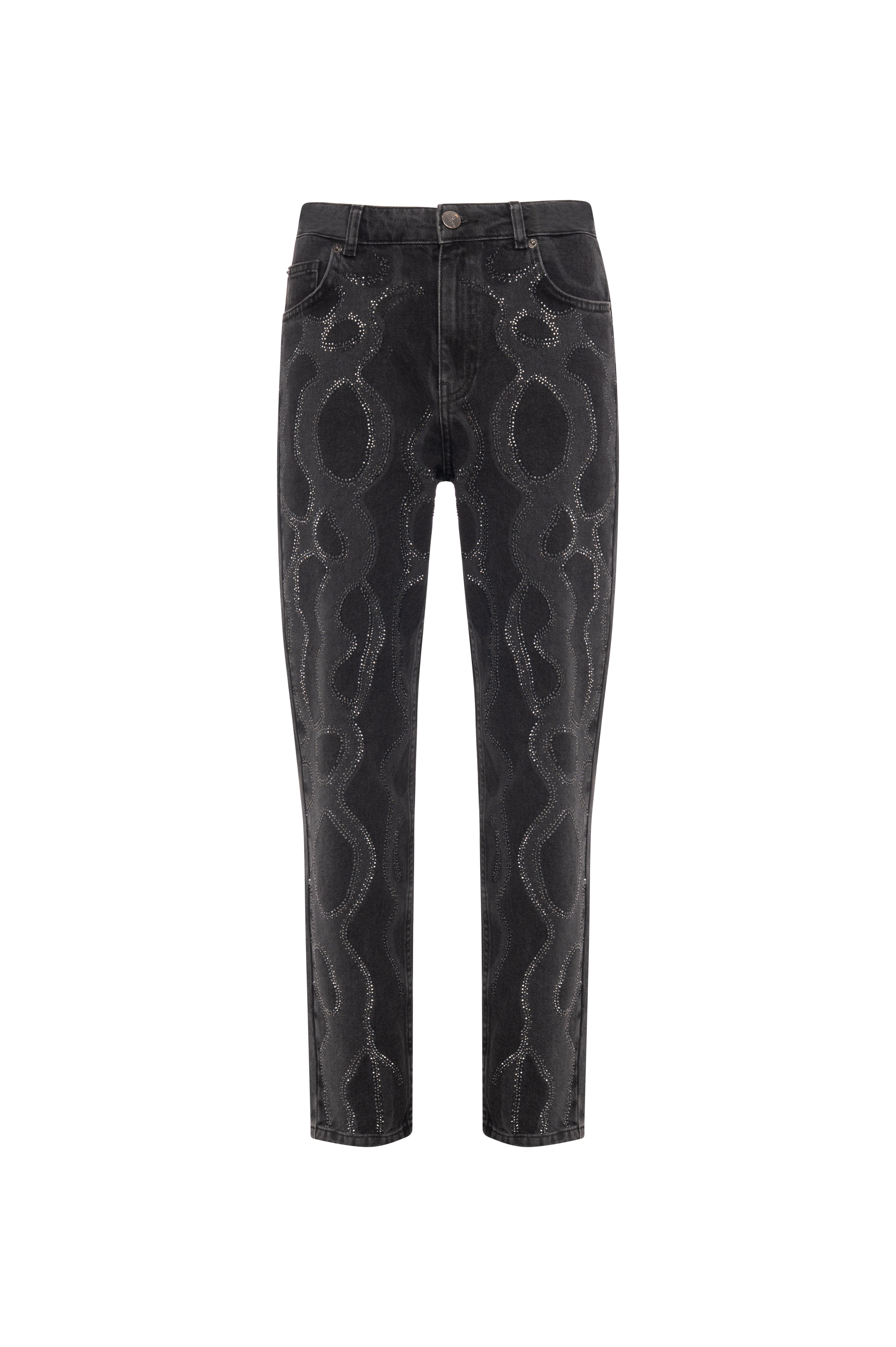 Jeans carrot mom fit made in black denim with strong wash Fracomina FR26WVD005D41993-KG6-2