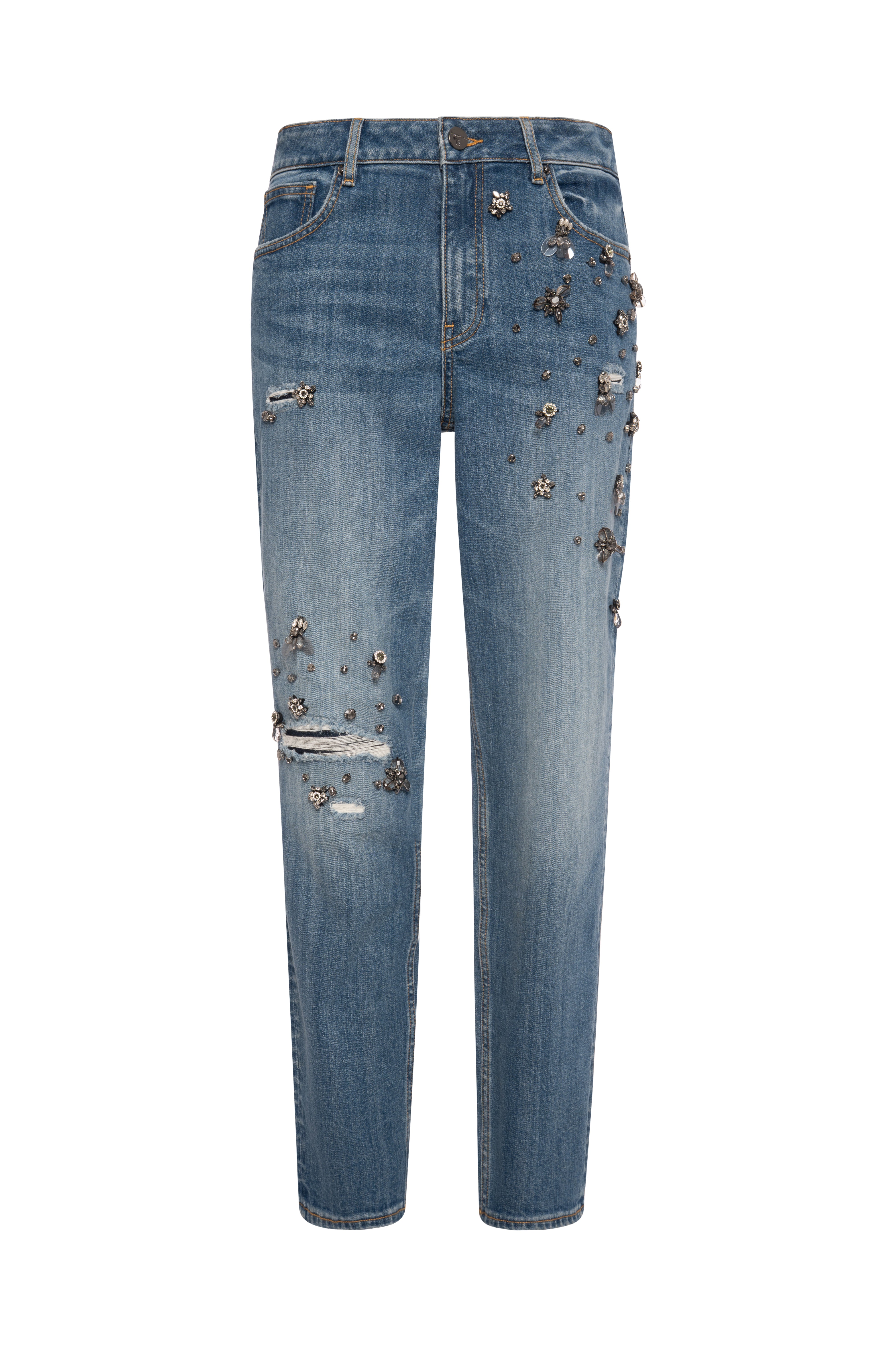 Jeans carrot mom fit made in denim with middle wash Fracomina FR26WVD005D450P2-K85-1