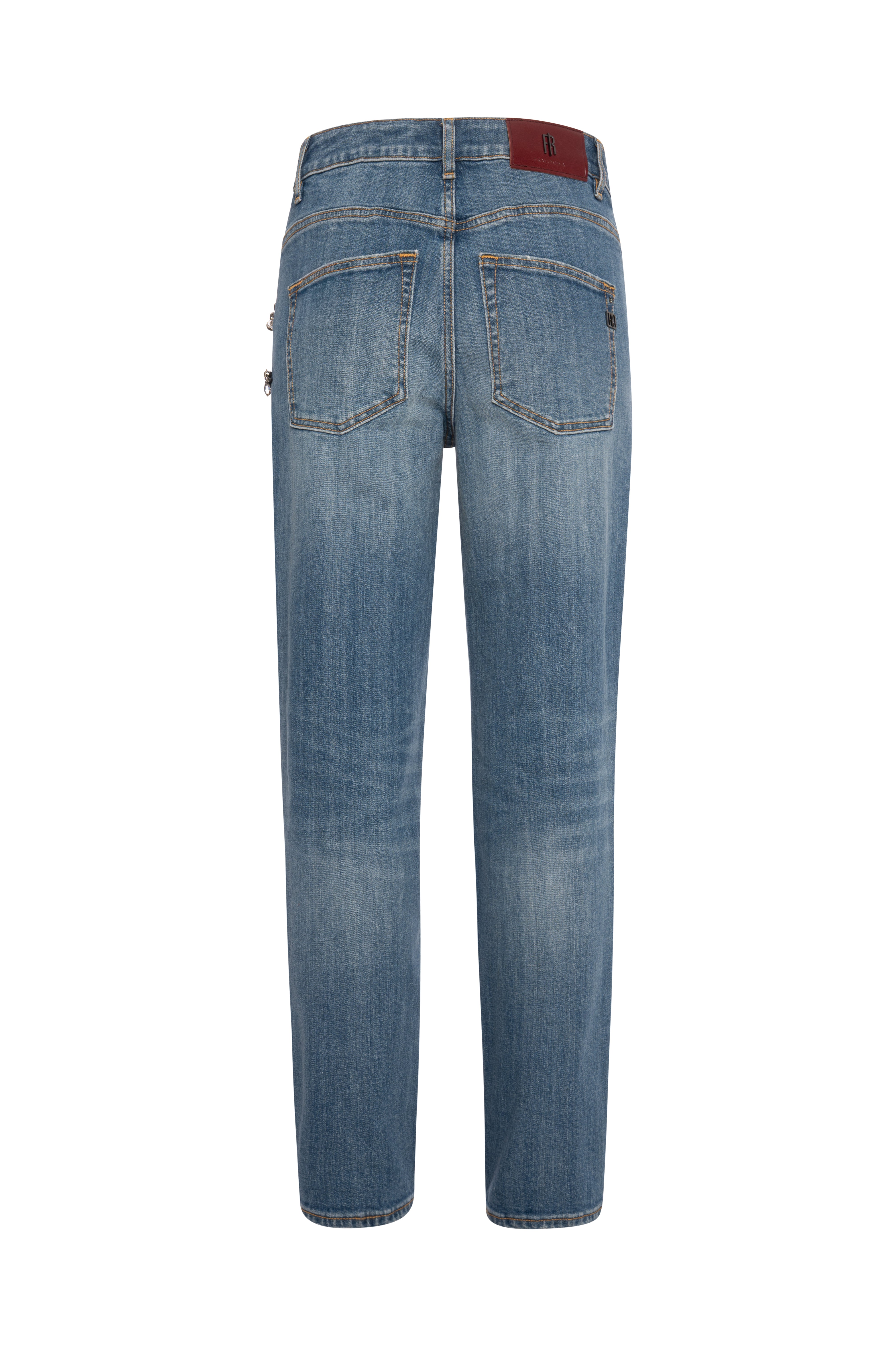 Jeans carrot mom fit made in denim with middle wash Fracomina FR26WVD005D450P2-K85-2