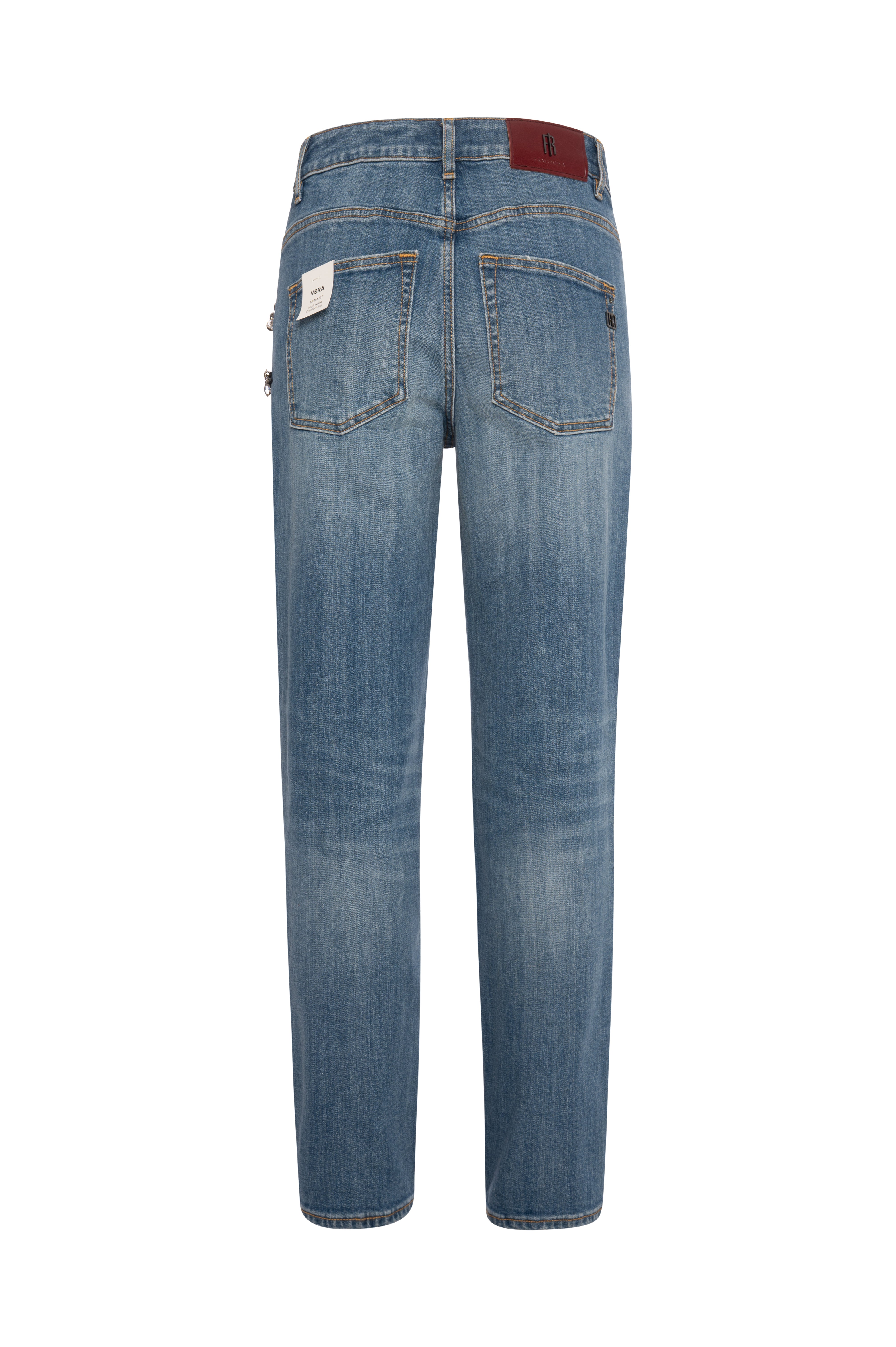 Jeans carrot mom fit made in denim with middle wash Fracomina FR26WVD005D450P2-K85-3