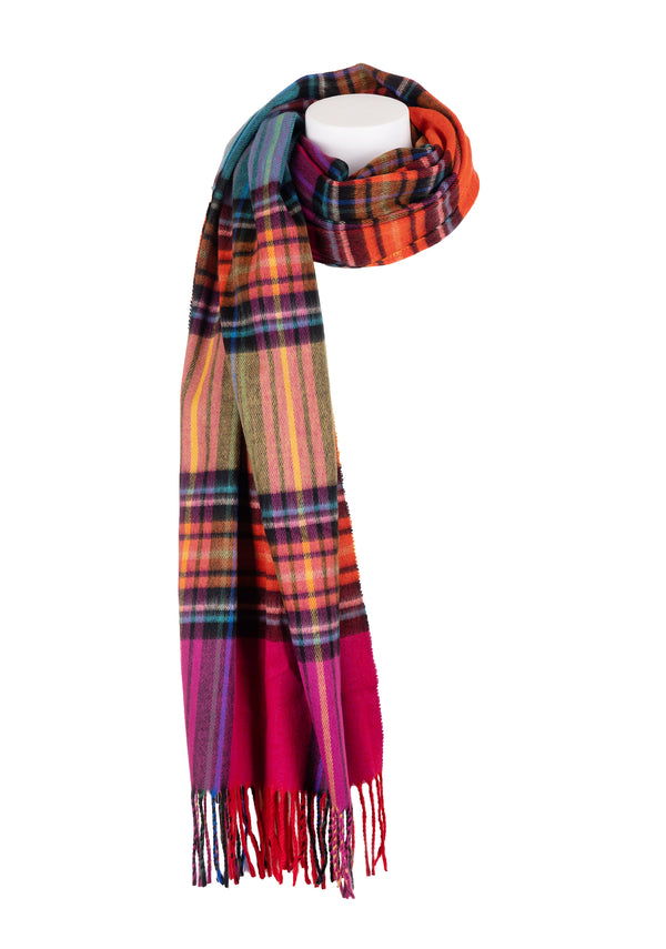 Long scarf with diamond pattern and fringes at the bottom Fracomina FS23WA2001K44195-210-1