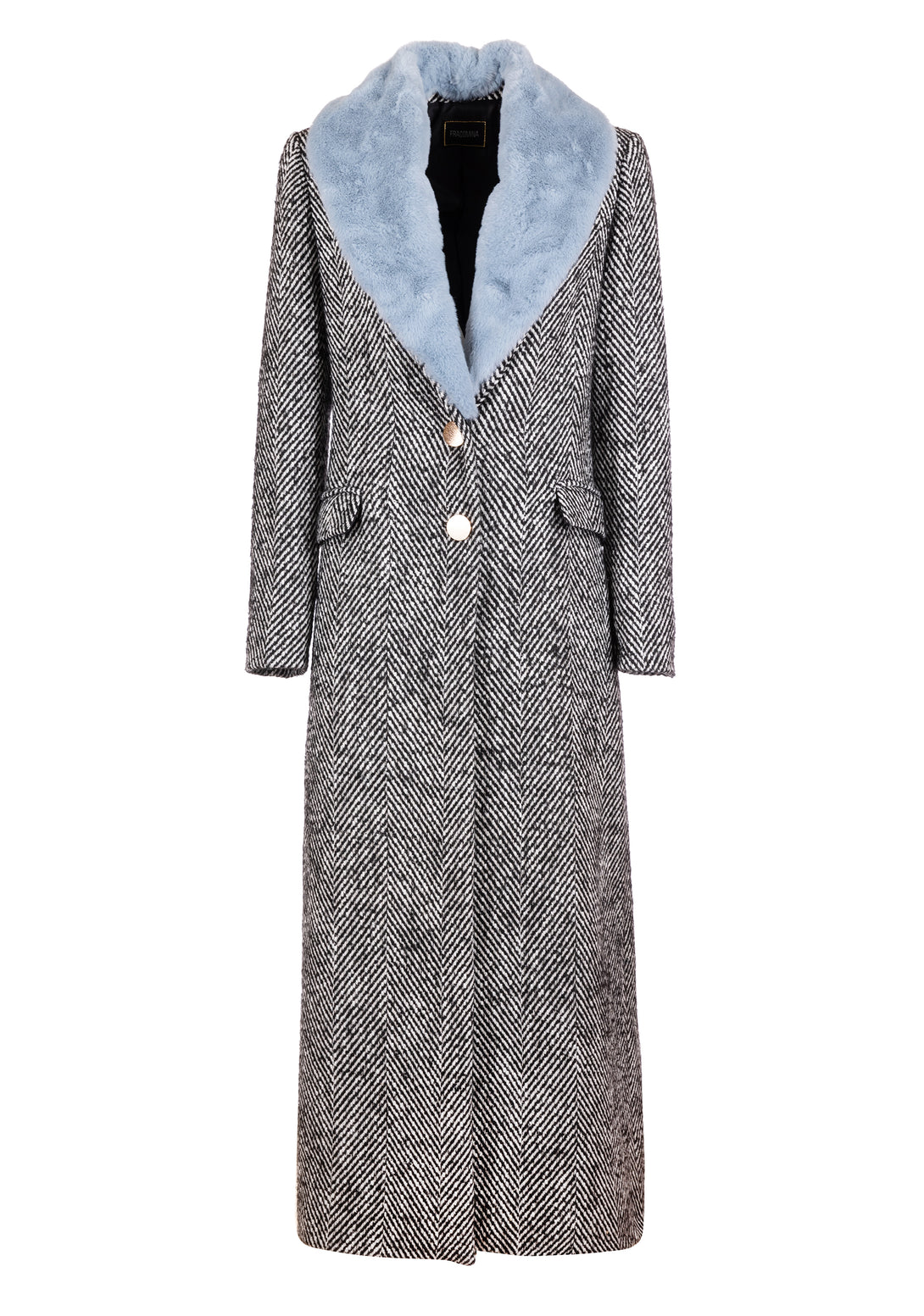 Long coat regular fit made in tweed