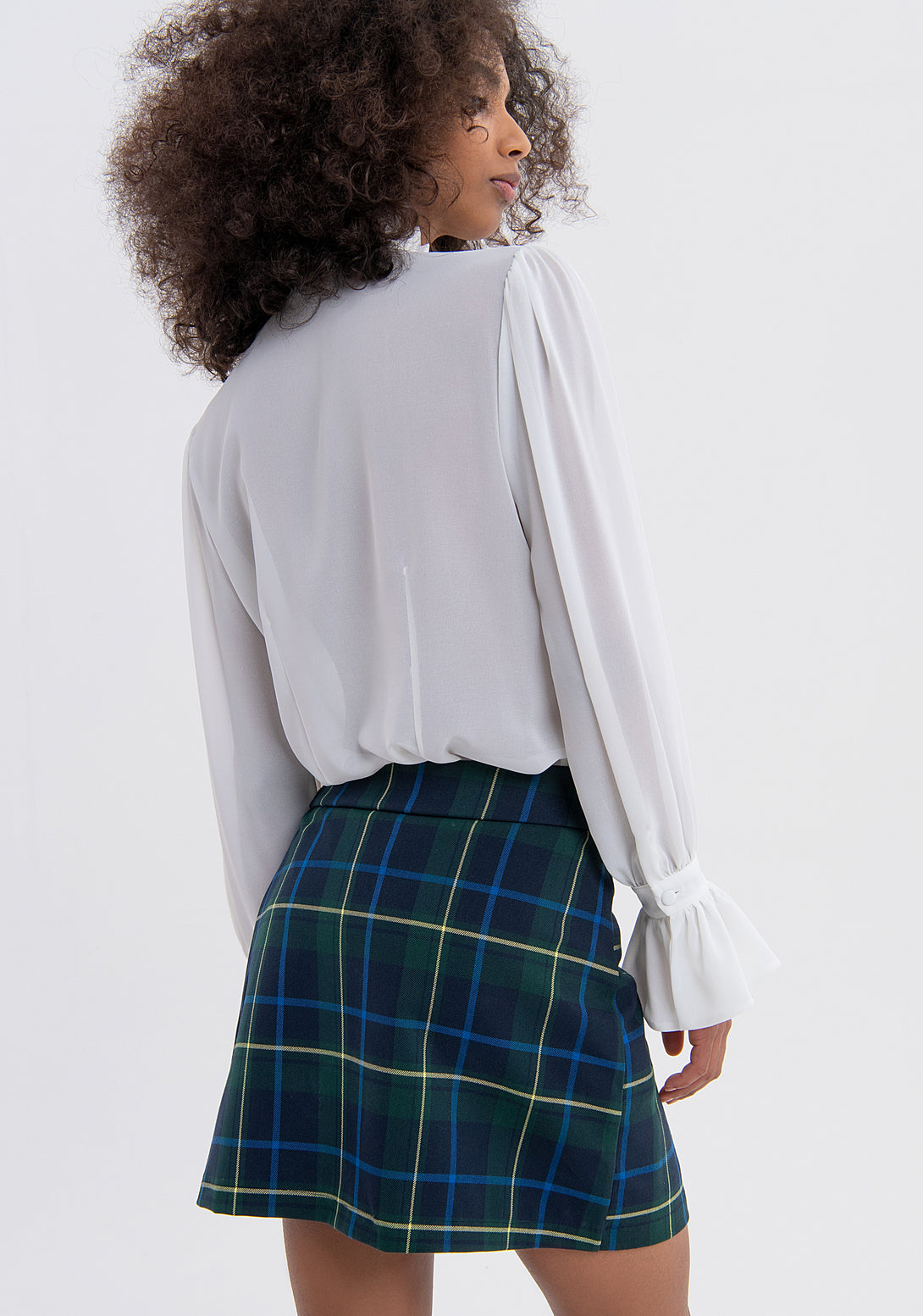 Mini wrap skirt regular fit made in tartan Fracomina FS23WG1006W66195-R93-3