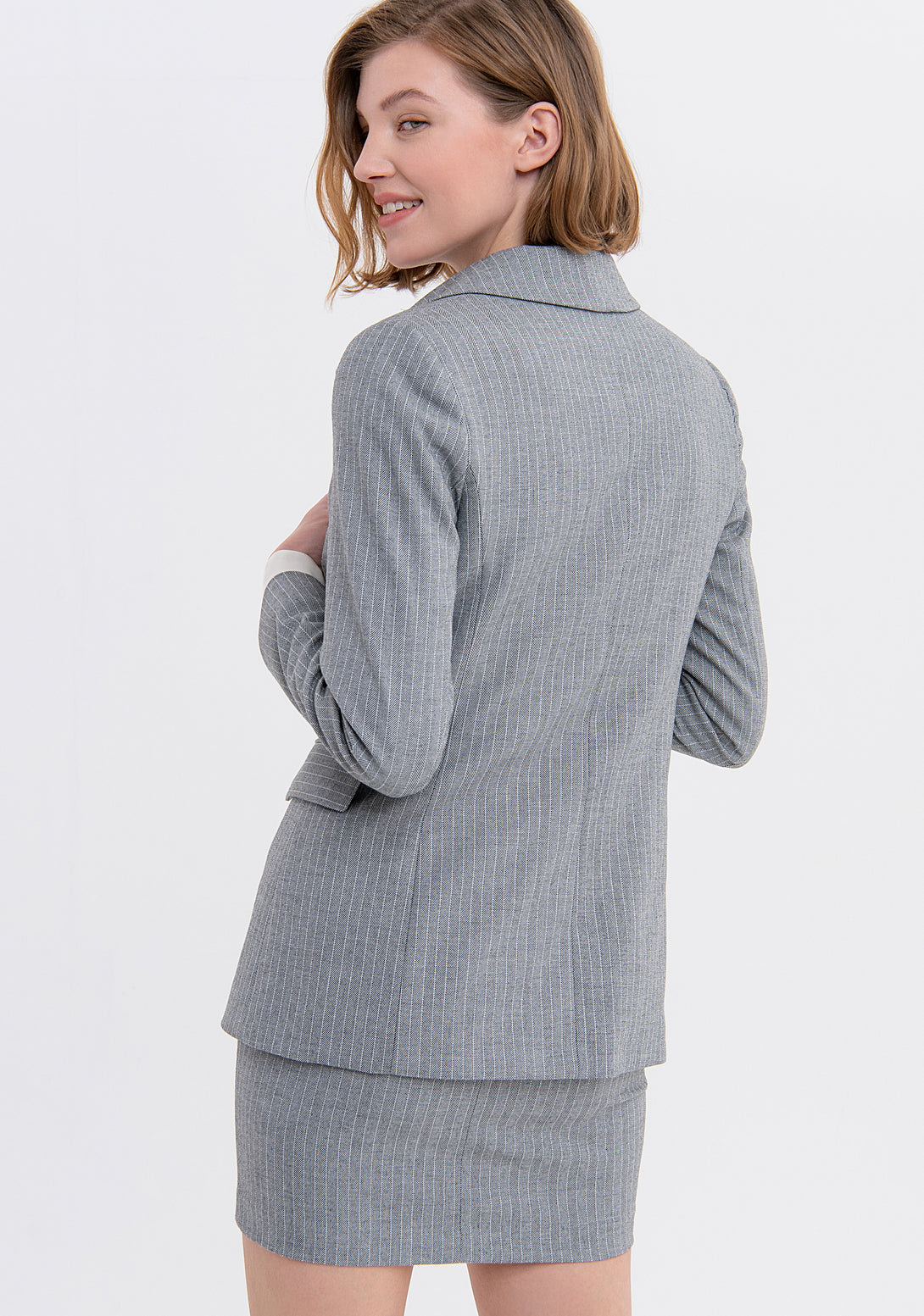 Blazer jacket regular fit double breasted with geometric pattern Fracomina FS23WJ2005W662J1-060-3