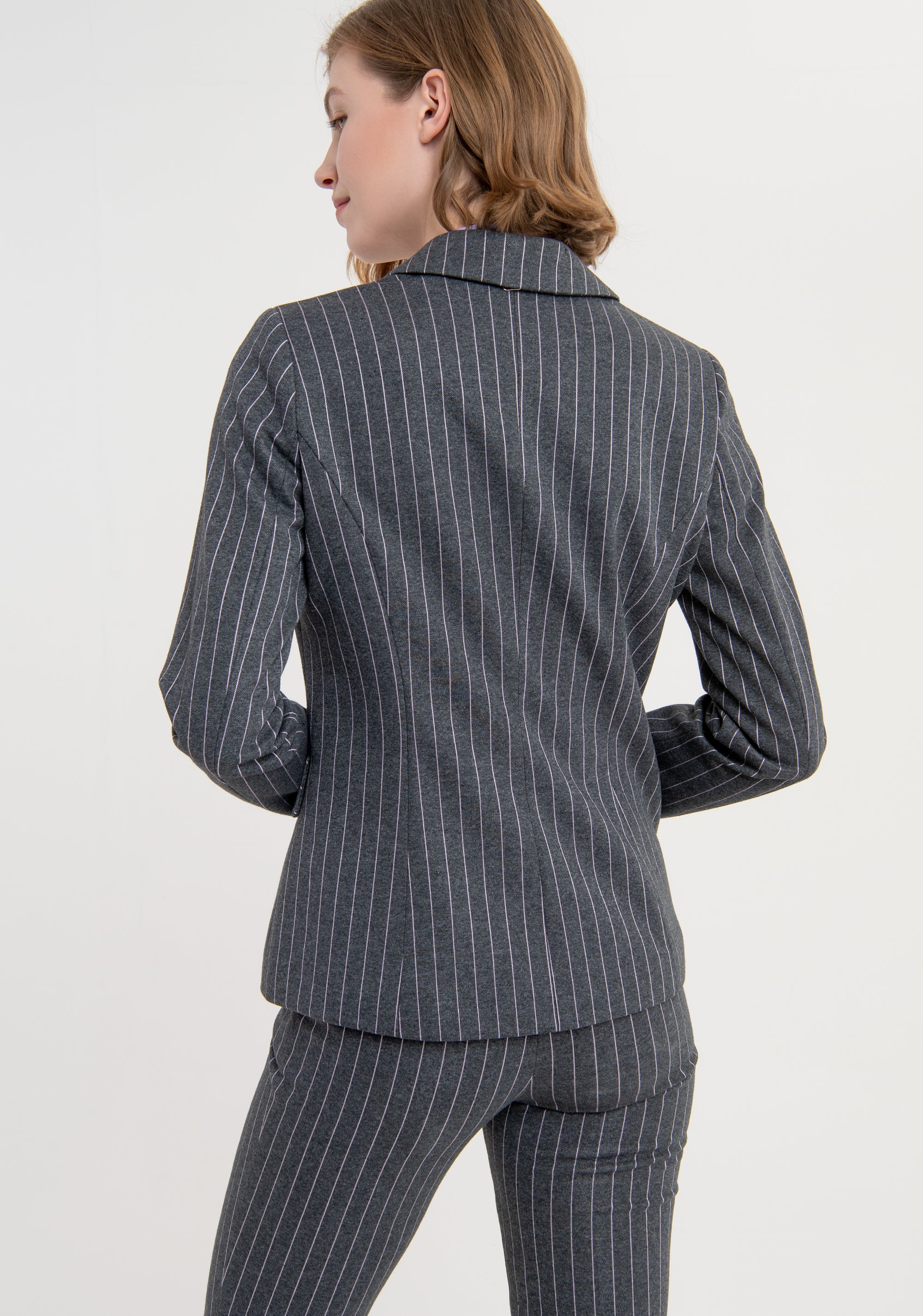 Pinstriped blazer jacket regular fit double breasted Fracomina FS23WJ2013W443Q6-R89-4