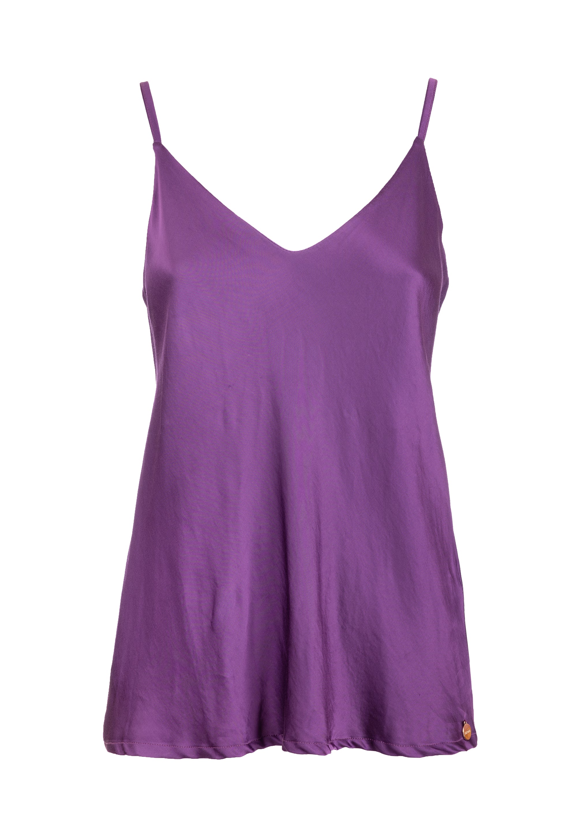 Sleeveless top made in satin Fracomina FS23WT2001W65801-335-1