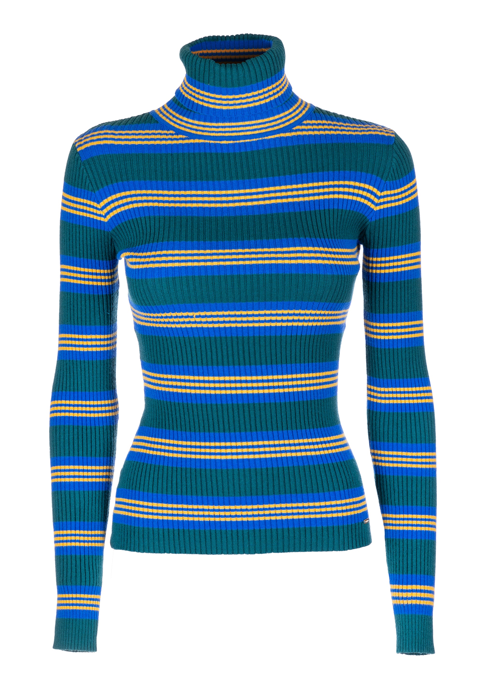 Knitwear slim fit with striped ribs Fracomina FS23WT7004K50601-F74-1_e7142749-3275-47c5-856f-286c27b26ca4