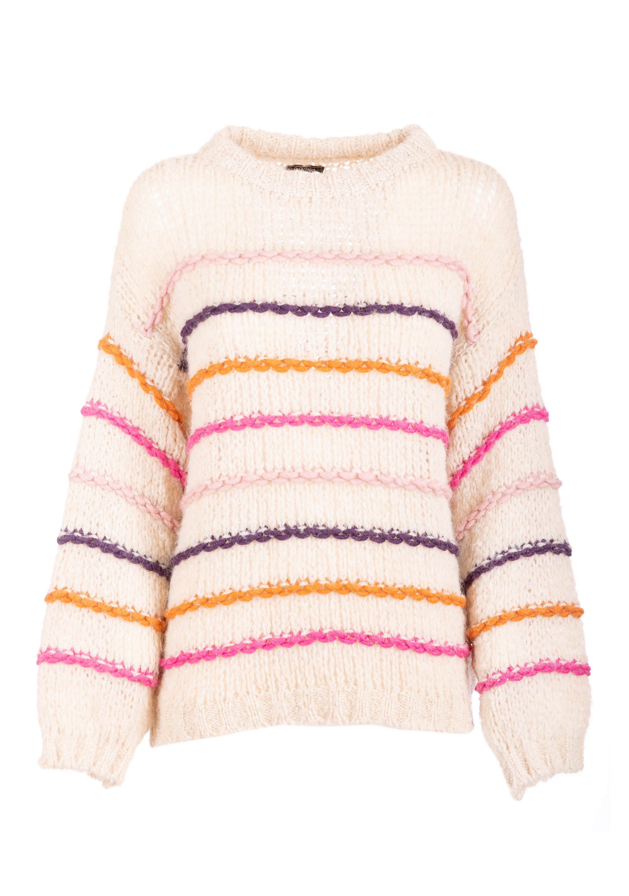 Knitwear over fit with mohair and wool Fracomina FS23WT7028K50501-108-1_0463e81a-dfa9-447f-83c6-c8768b3f61ba