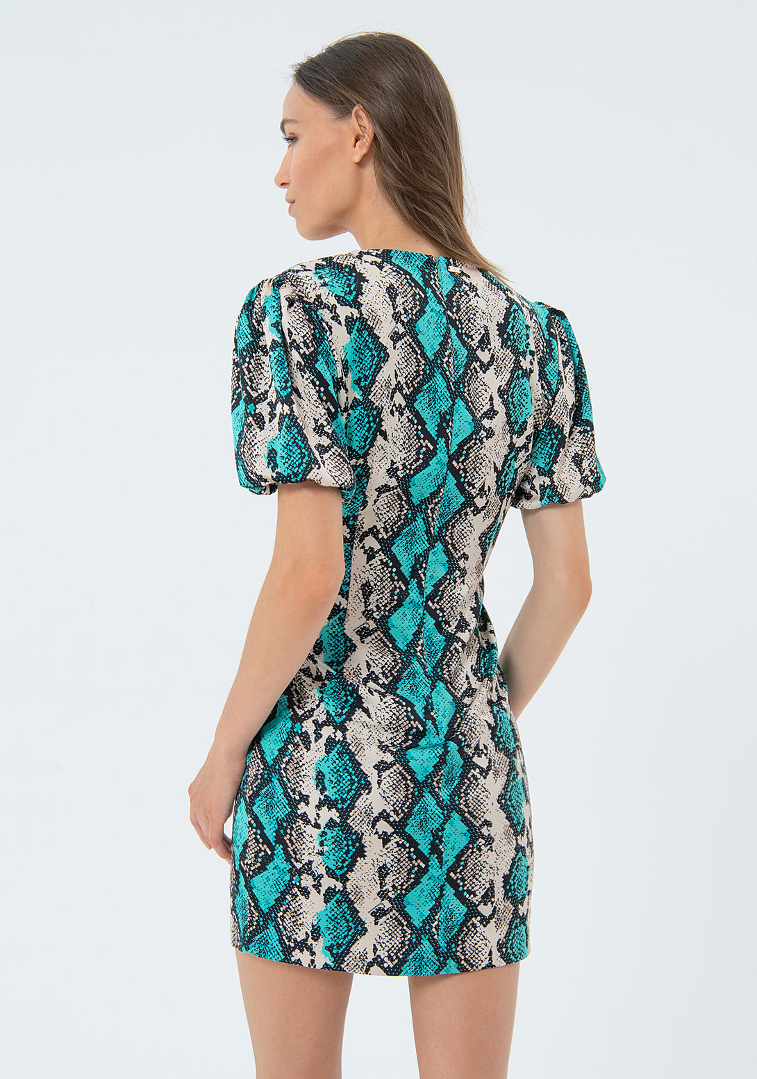 Mini dress regular fit with animalier pattern Fracomina FS24SD1008W411N4-S58-4