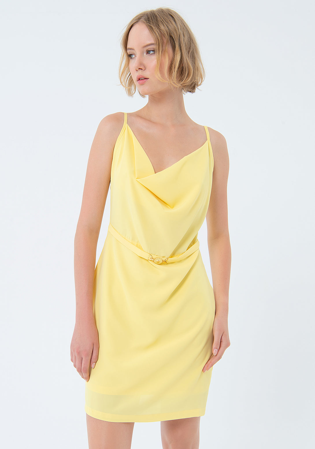 Sleeveless mini dress made in technical fabric Fracomina FS24SD1014W50501-S53-4