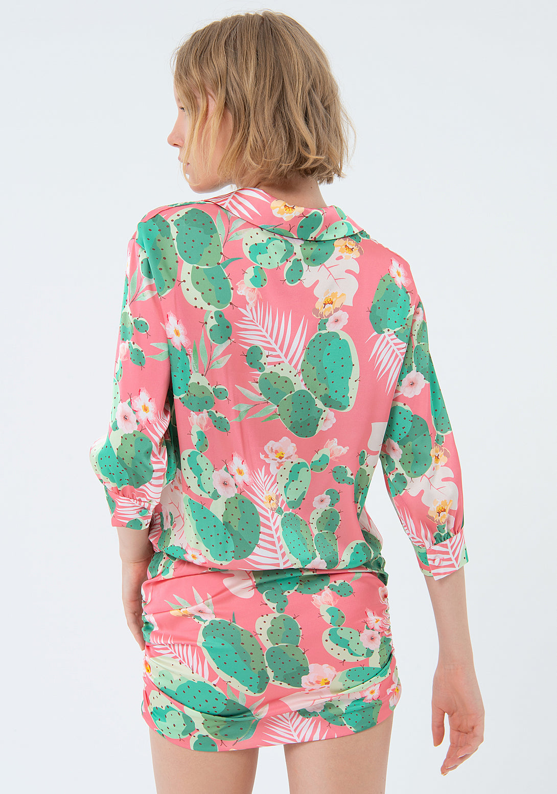 Mini dress regular fit with flowery pattern Fracomina FS24SD1016W470N4-S45-4