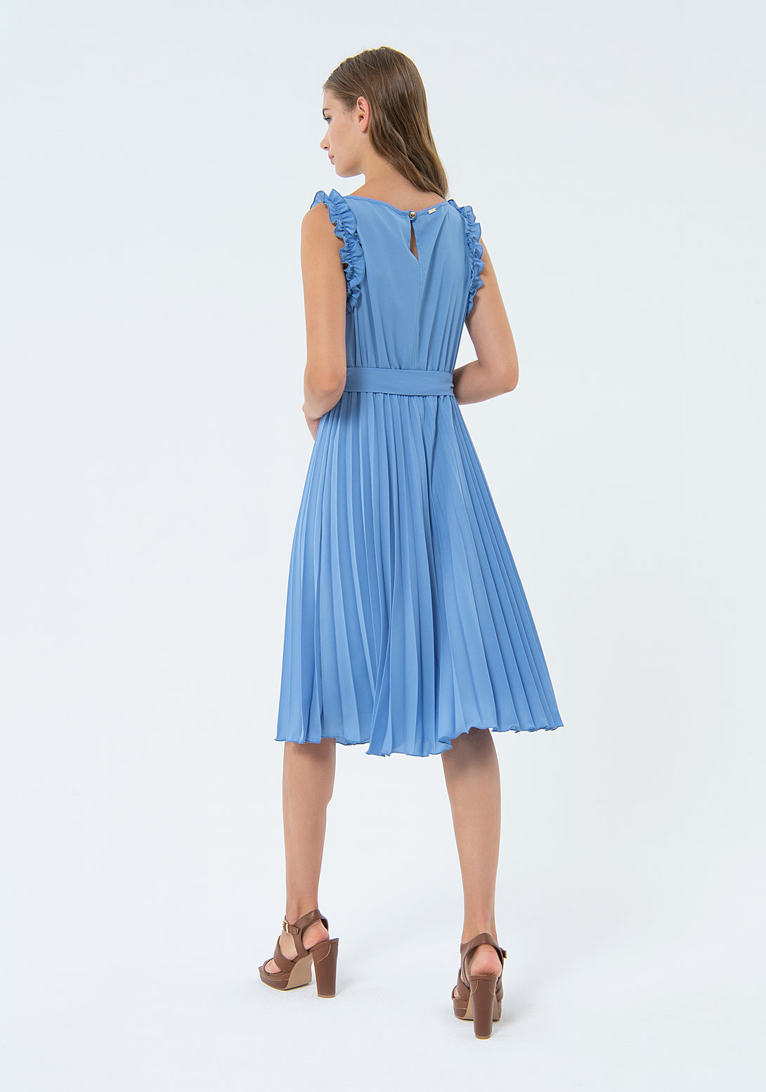 Sleeveless dress middle length with lurex Fracomina FS24SD1022W437O8-252-3
