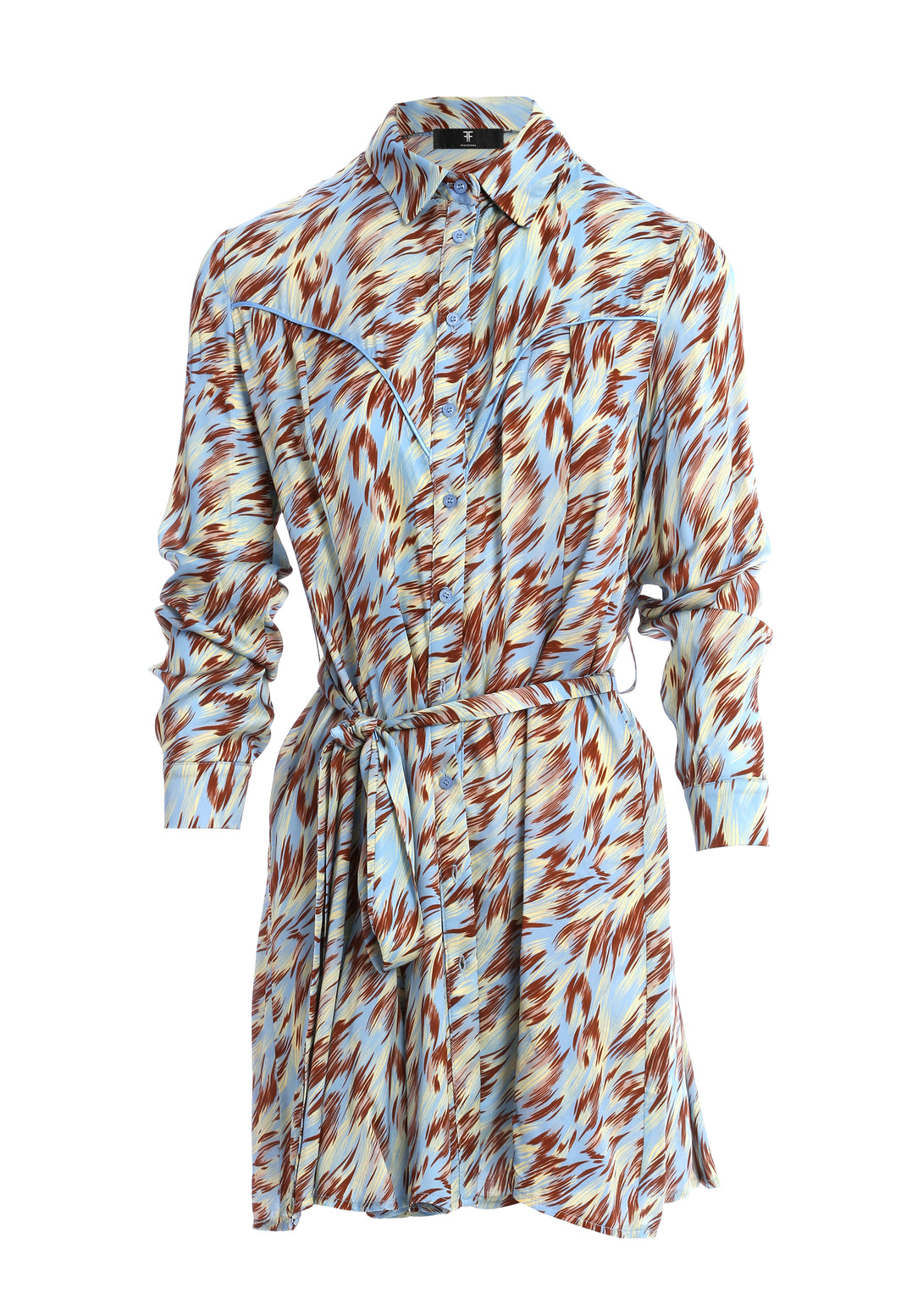 Chemisier dress regular fit with animalier pattern