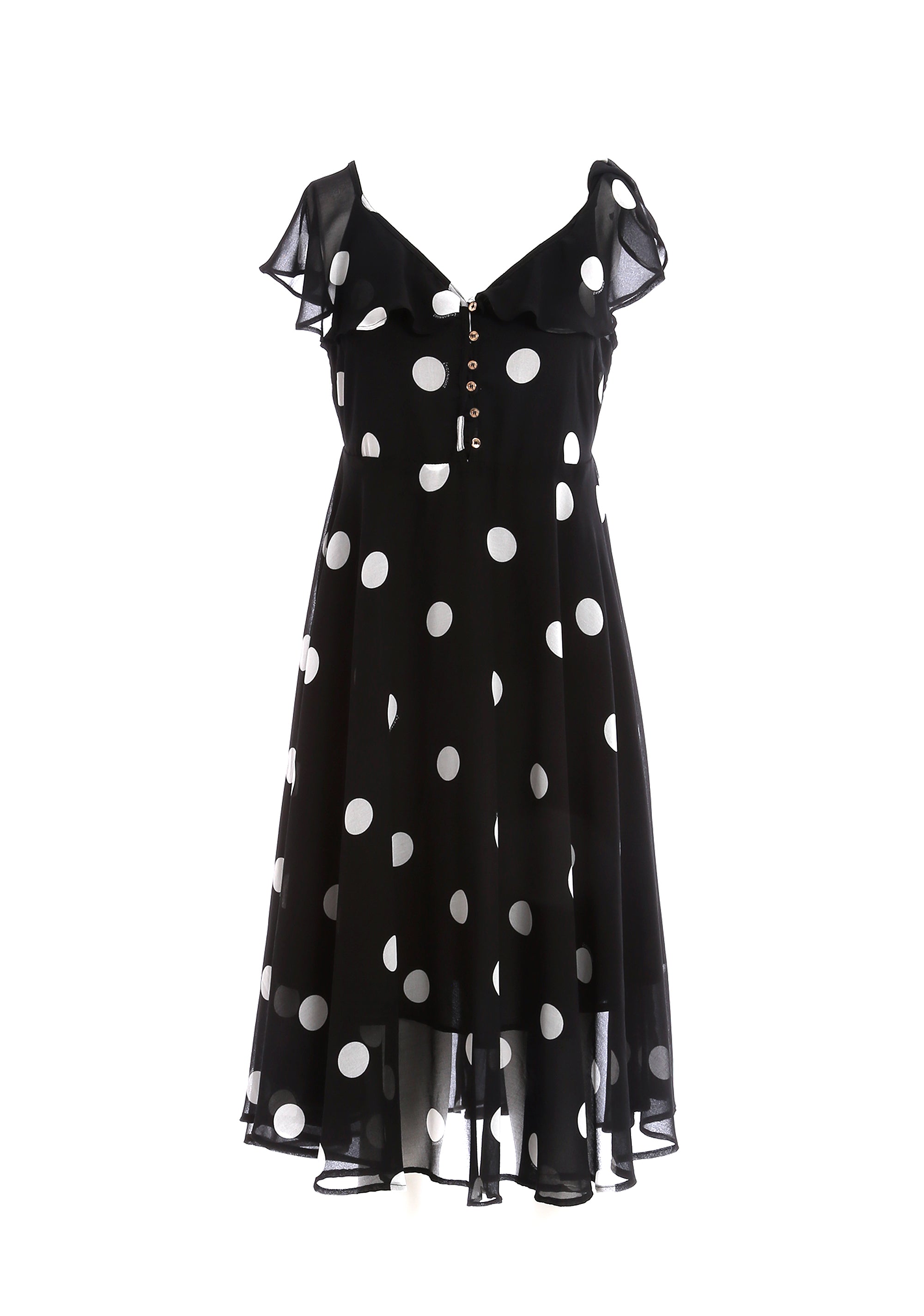 Mini dress straight fit with polka dots pattern Fracomina FS24SD2007W412N4-060-1_1d2d3dc3-078a-4b7c-96ec-23a797babe27