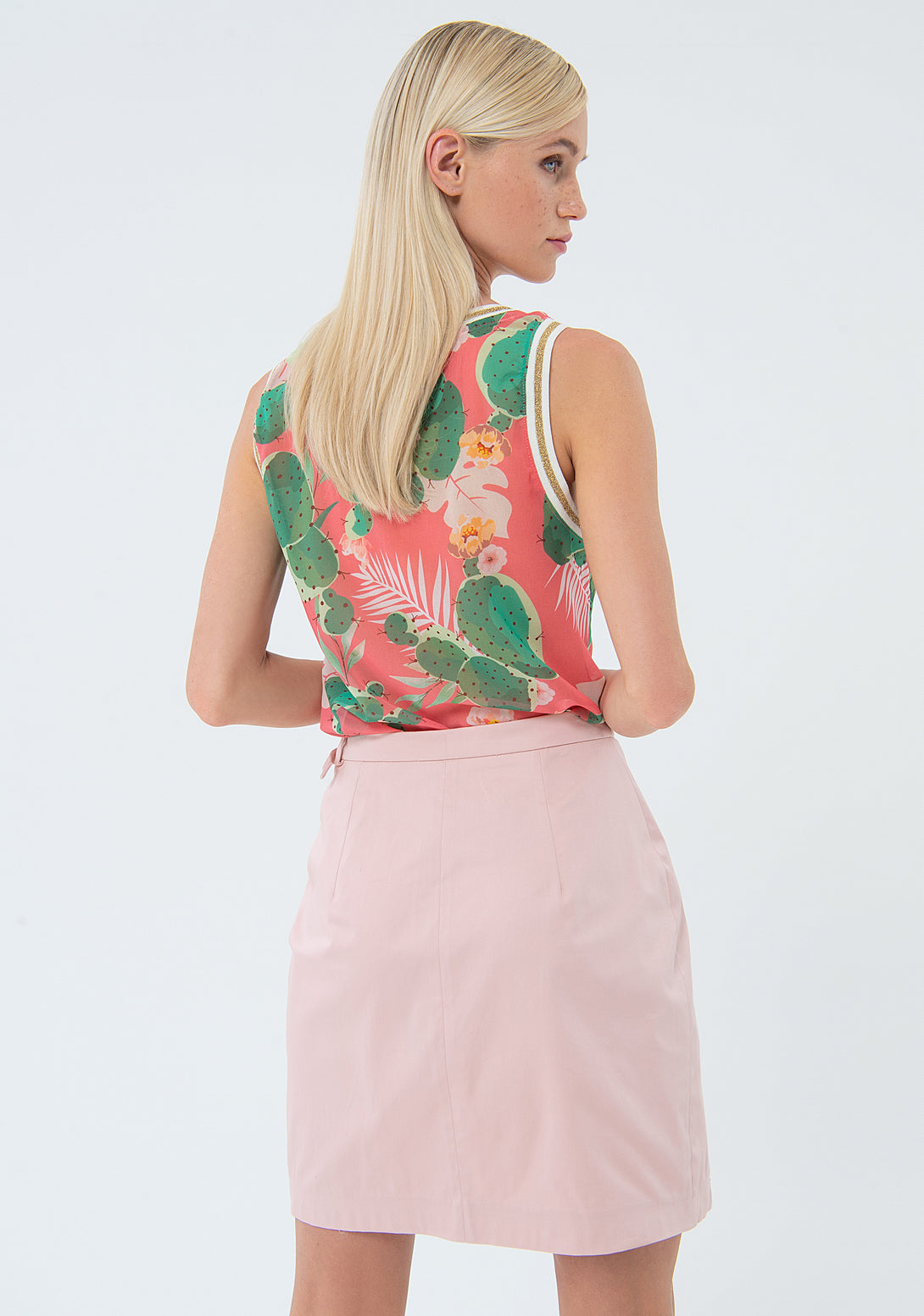 Mini skirt regular fit made in cotton Fracomina FS24SG1005W47201-183-3