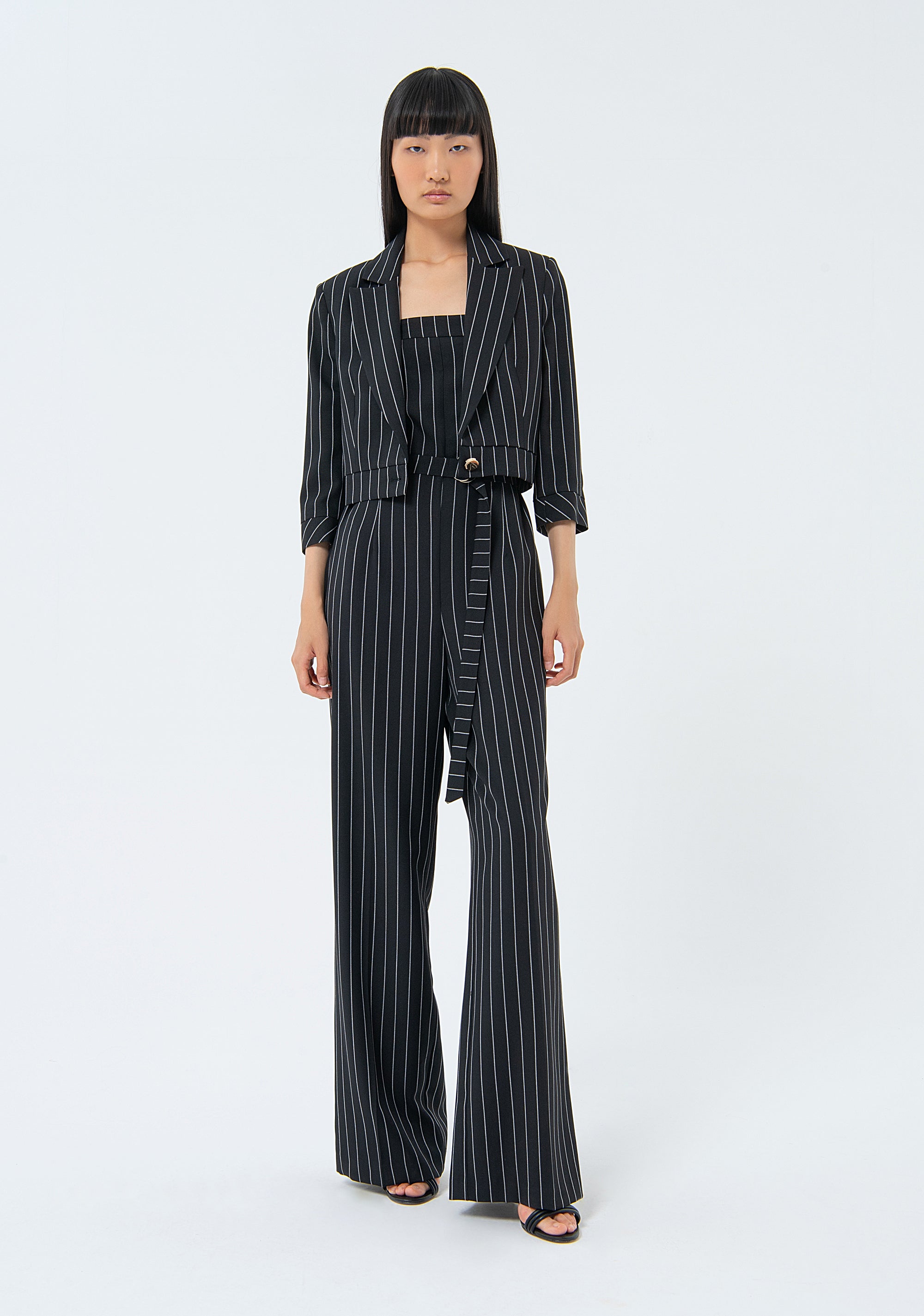 Pinstriped jacket regular fit cropped Fracomina FS24SJ1001W47901-060-2