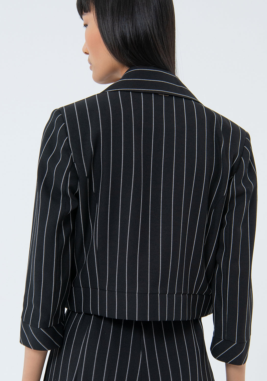 Pinstriped jacket regular fit cropped Fracomina FS24SJ1001W47901-060-5