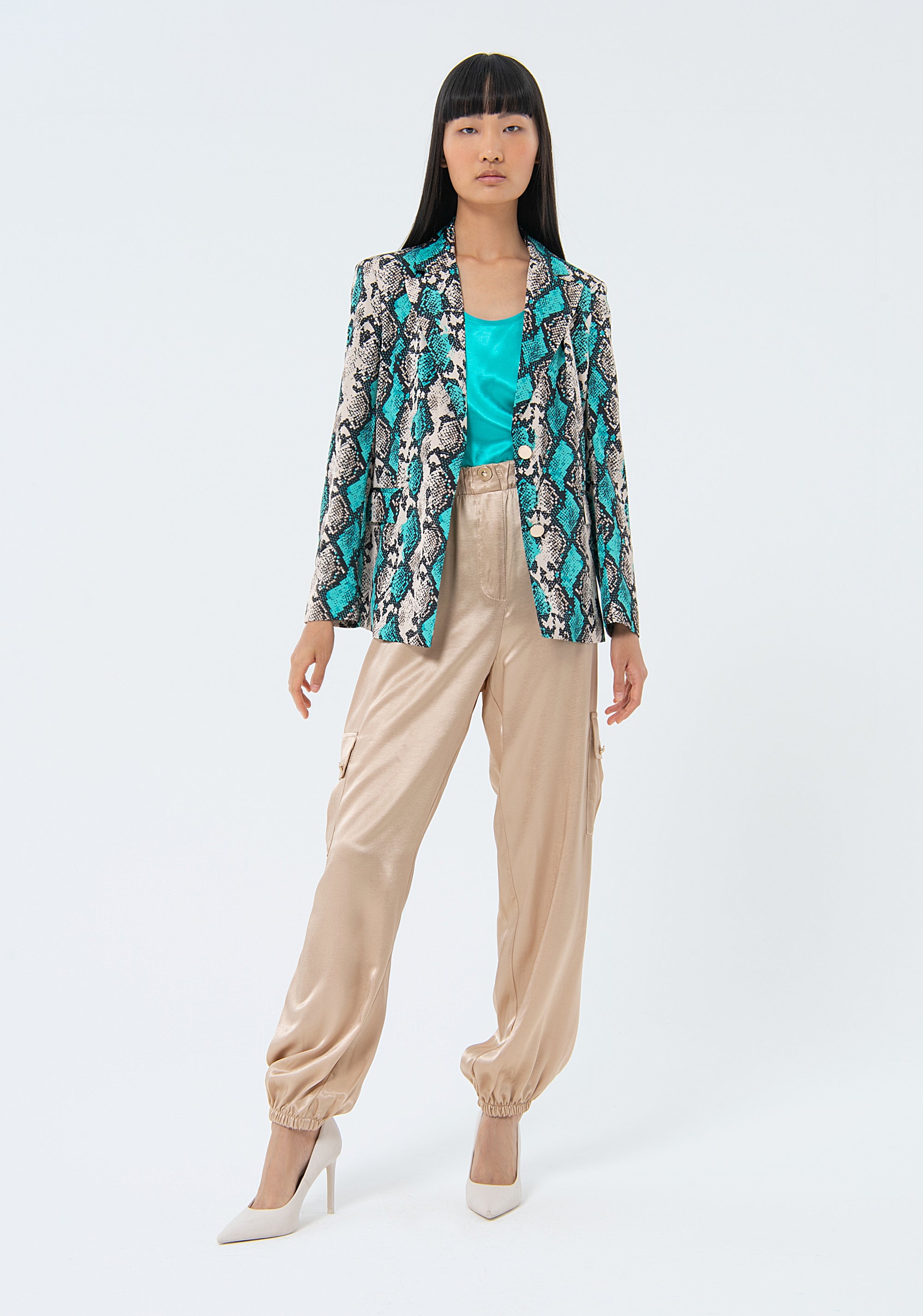 Blazer regular fit with animalier pattern Fracomina FS24SJ3003W411N4-S58-2