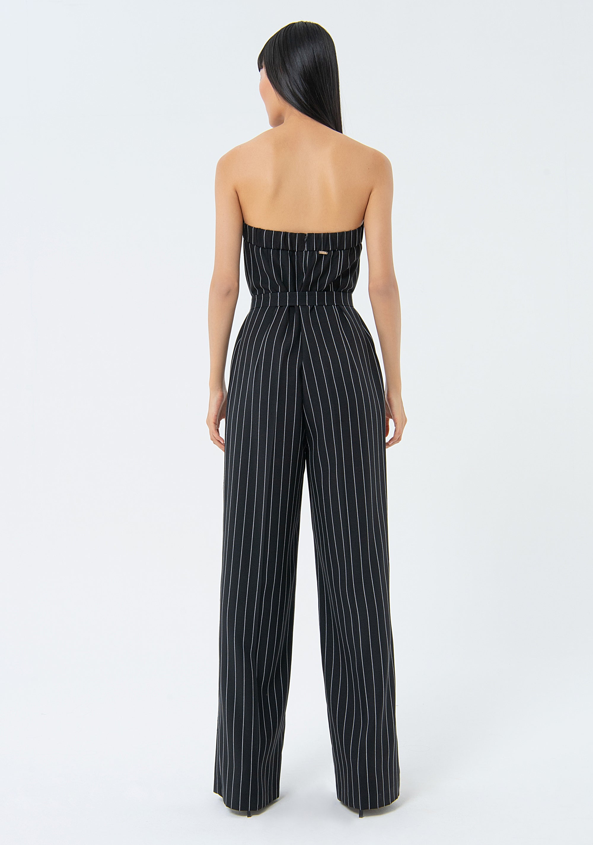 Sleeveless pinstriped overall Fracomina FS24SO2003W47901-060-3