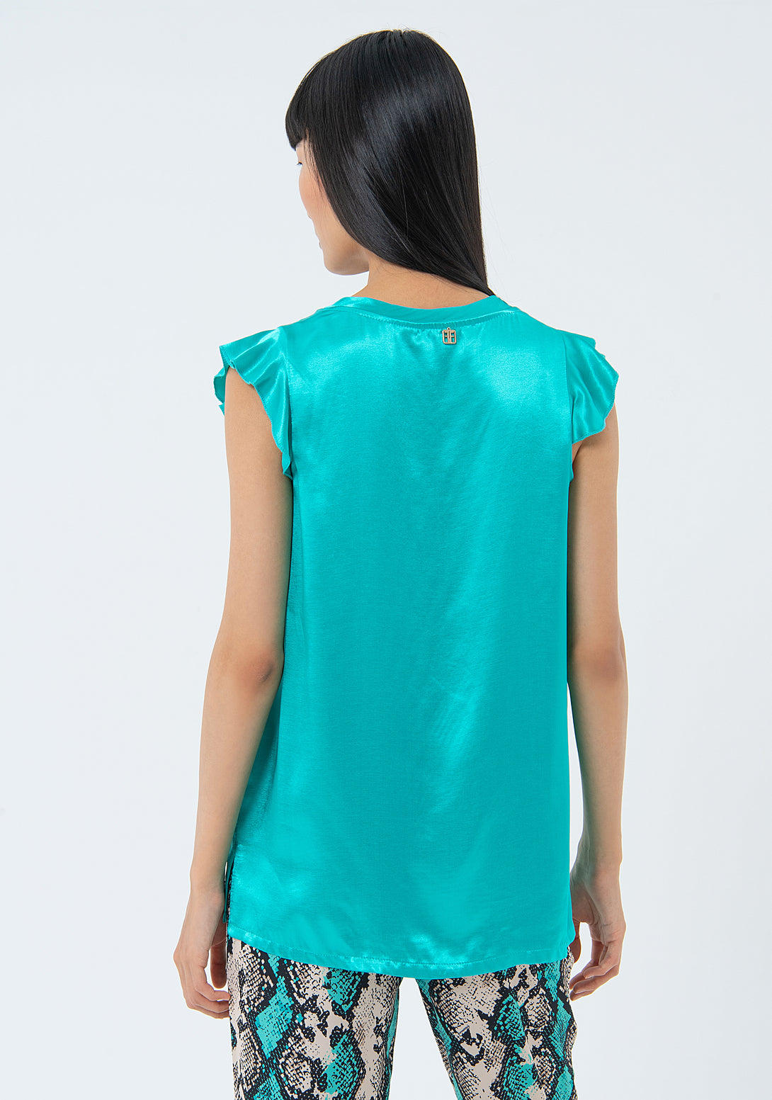 Blouse regular fit made in satin Fracomina FS24ST1003W45101-268-4