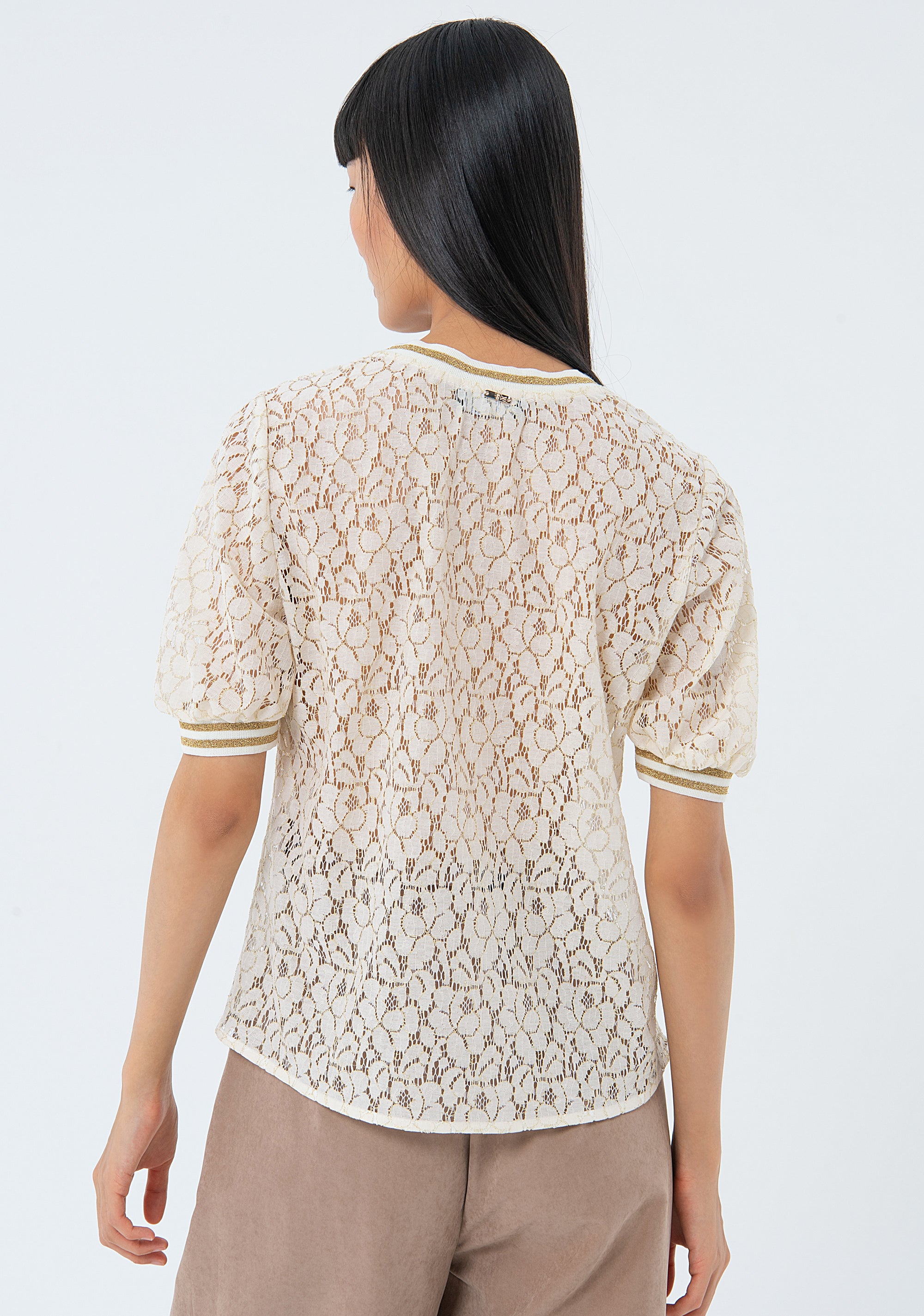 Blouse regular fit made in lace Fracomina FS24ST1008W698Q7-278-4