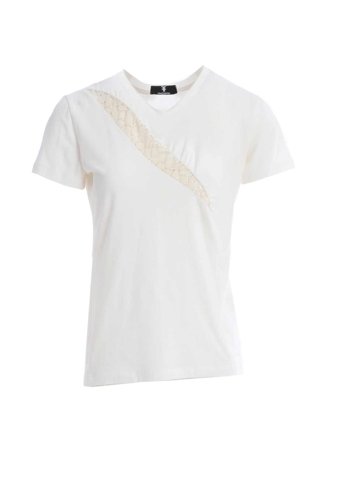 T-shirt slim fit made in jersey and lace details