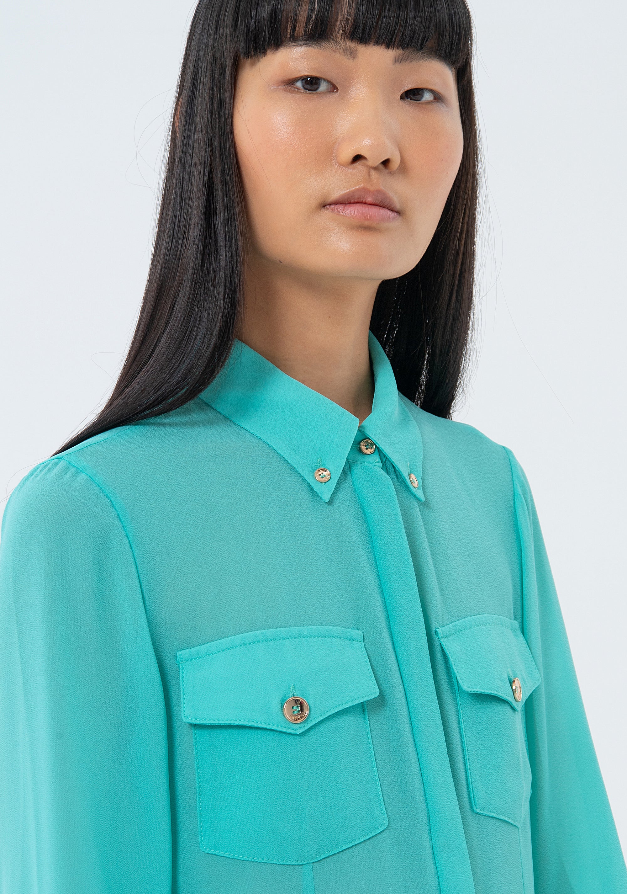 Shirt regular fit made in georgette Fracomina FS24ST6004W41201-268-2