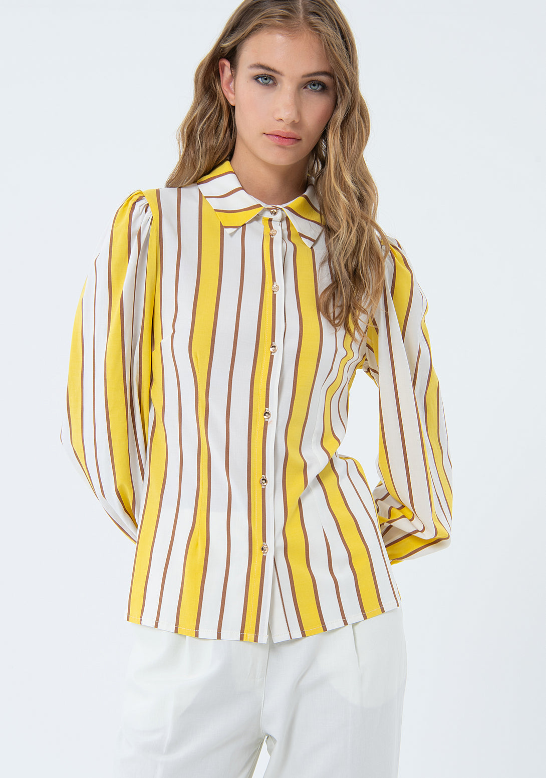 Shirt regular fit with stripes Fracomina FS24ST6006W620N8-Q88-1