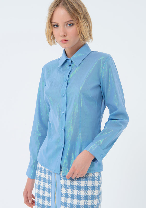 Shirt regular fit made in shimmering fabric Fracomina FS24ST6013W437O8-252-1