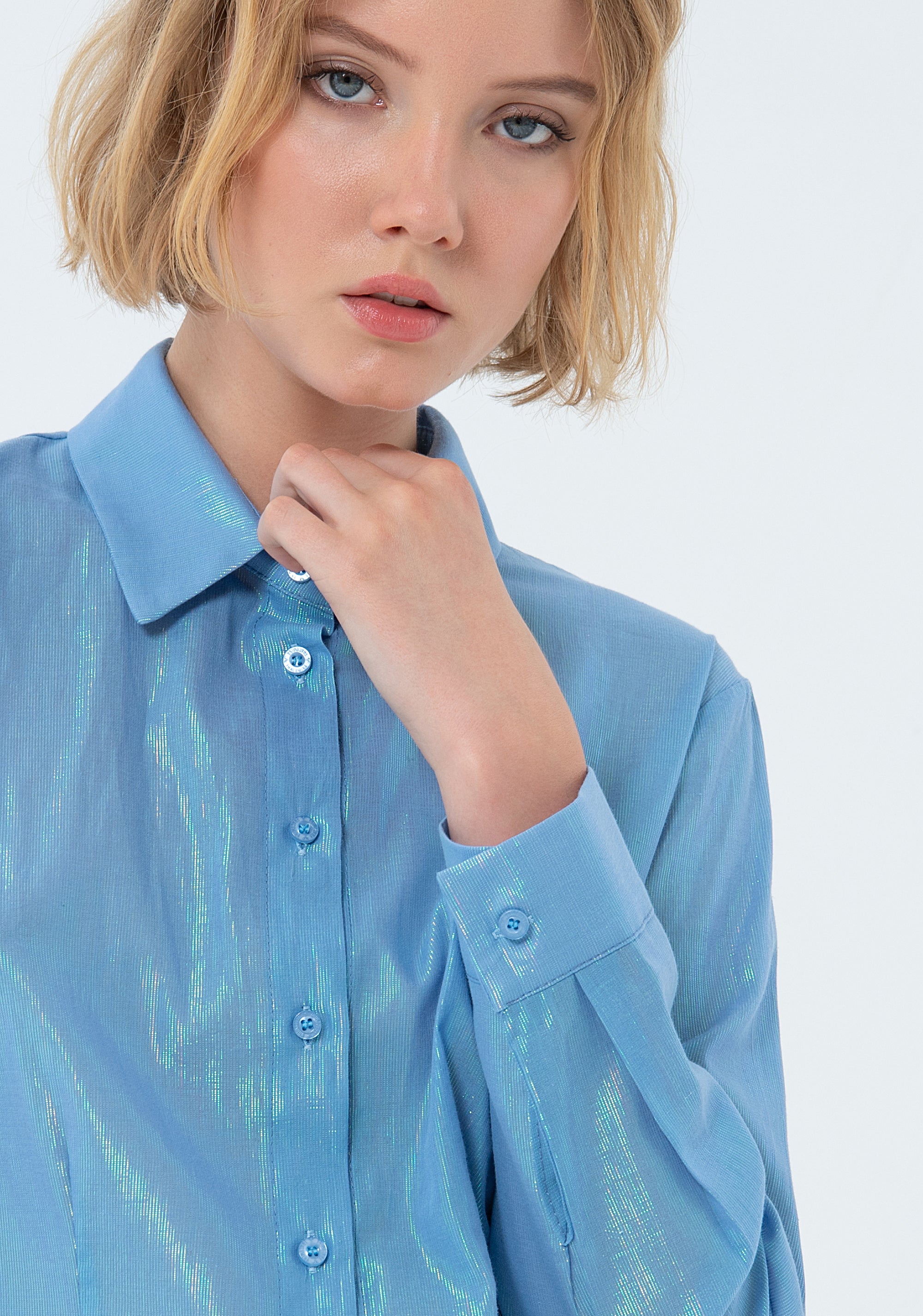 Shirt regular fit made in shimmering fabric Fracomina FS24ST6013W437O8-252-2