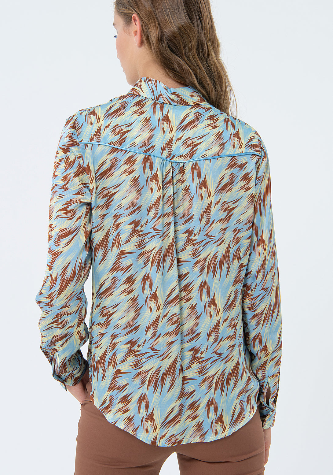 Shirt regular fit with animalier pattern Fracomina FS24ST6018W451L7-S60-3