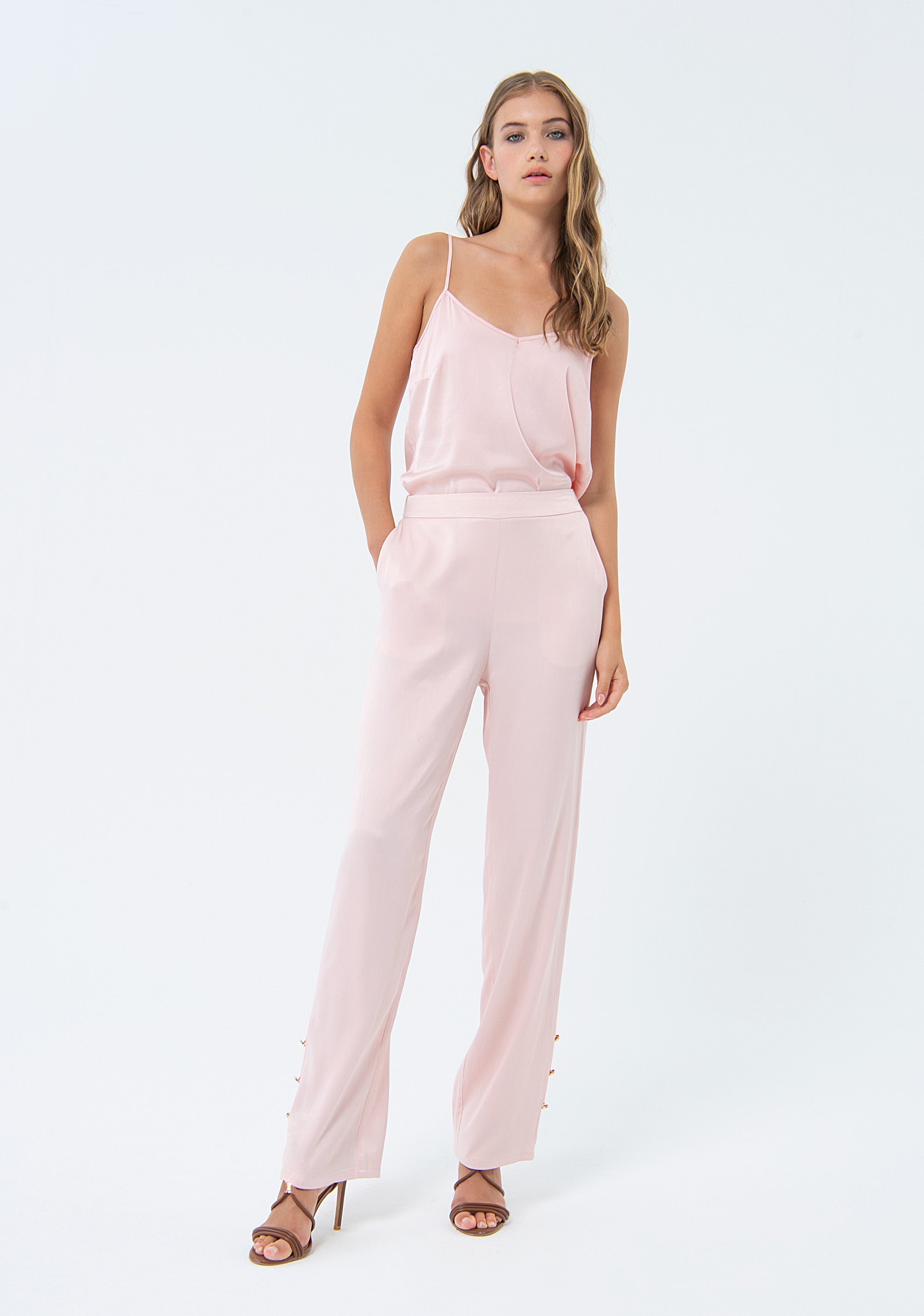 Palazzo pant flare made in satin Fracomina FS24SV3004W65101-183-1_9ea5c132-8c48-4dd9-a041-dcd81f4cfbd1