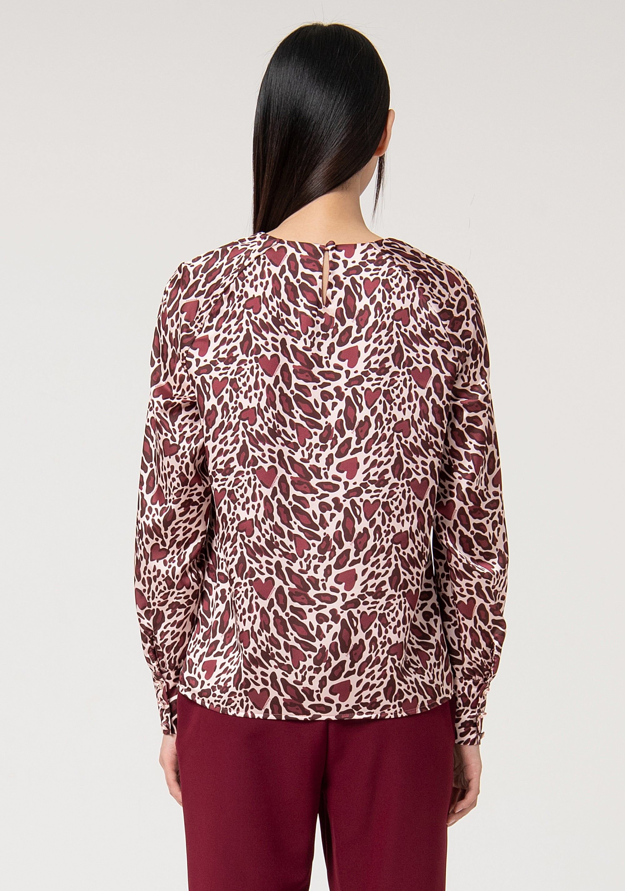 Blouse regular fit with animalier pattern Fracomina FS24WT1007W470L7-087-4