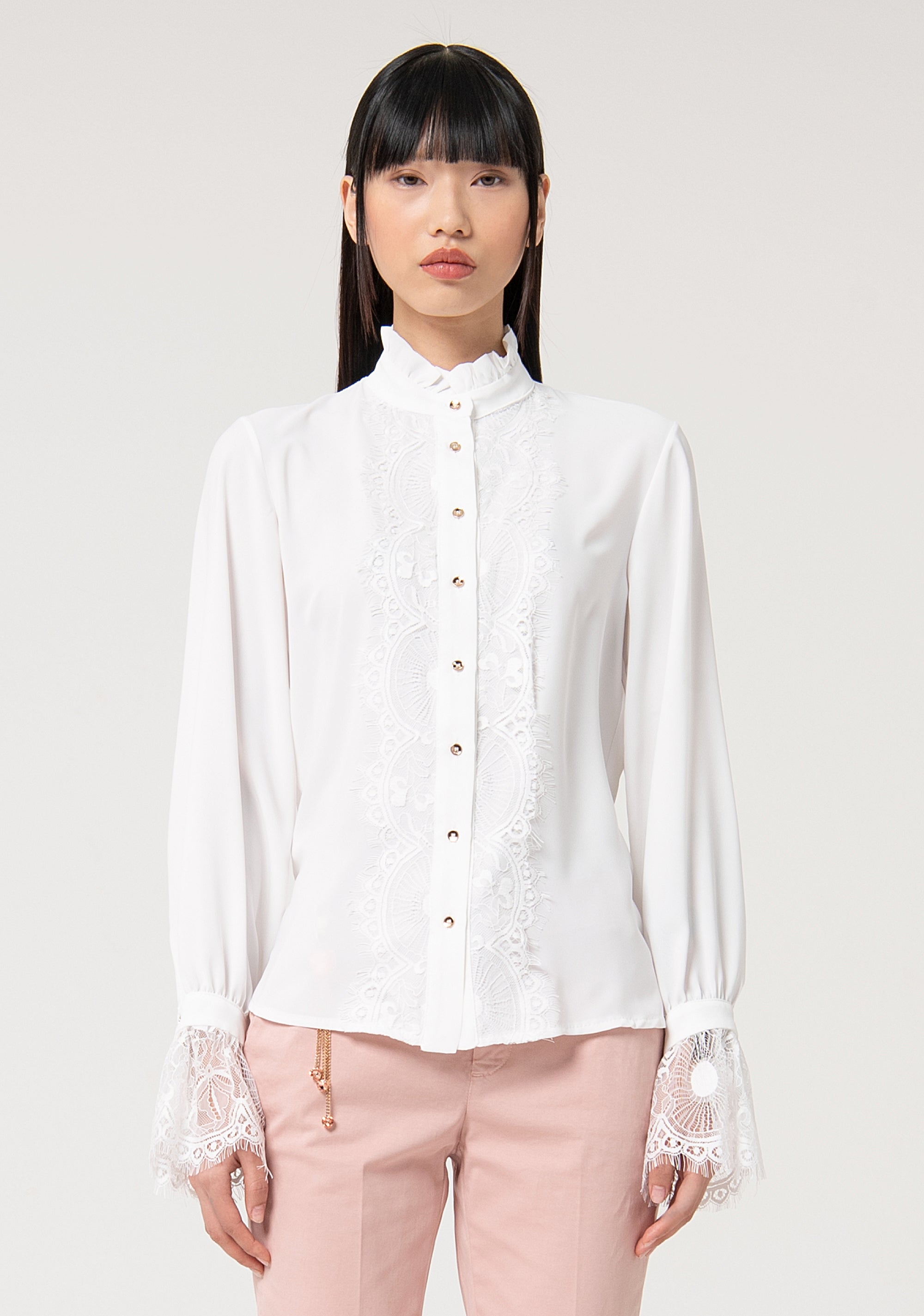 Shirt regular fit with lace details Fracomina FS24WT6004W41201-278-1