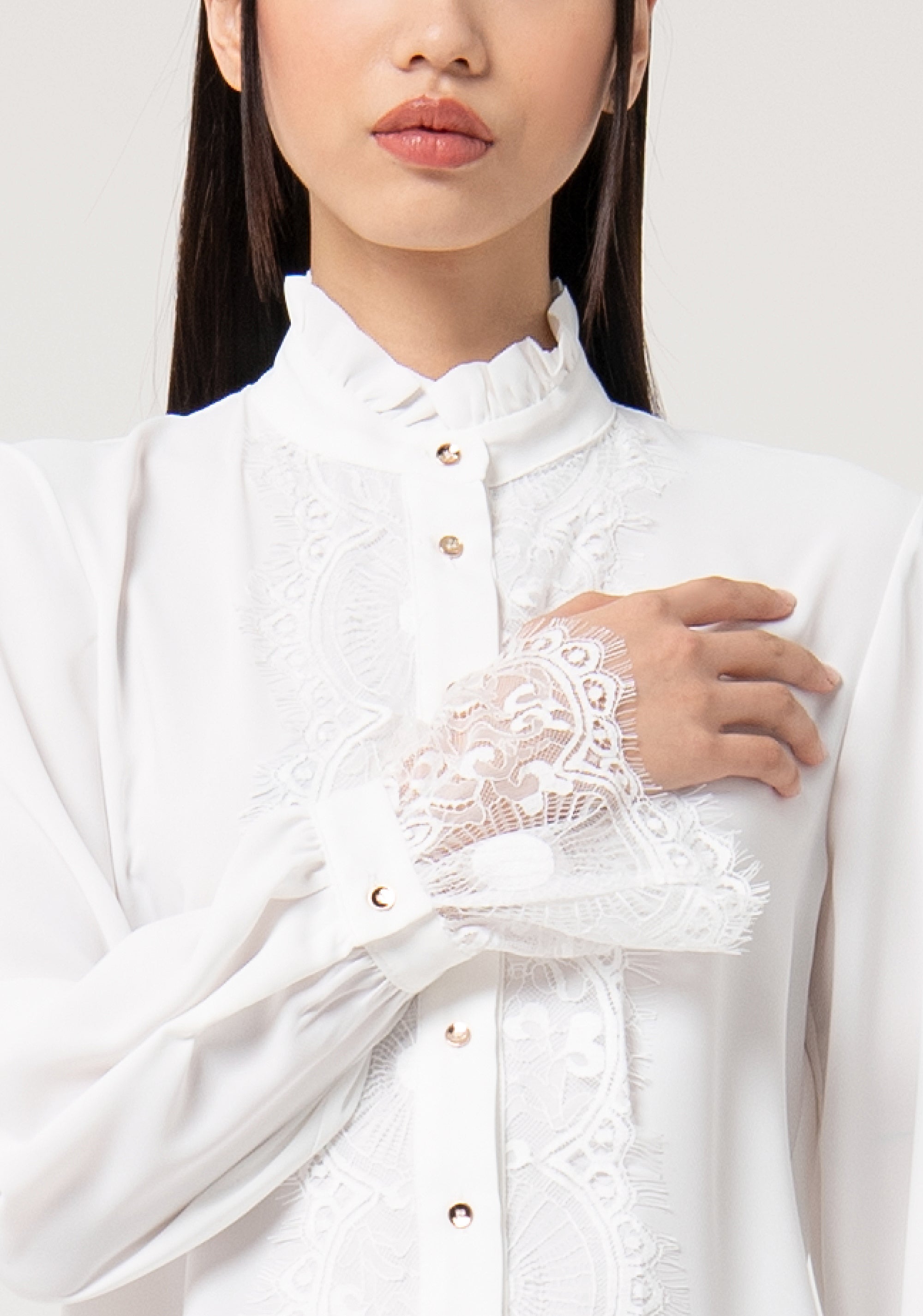 Shirt regular fit with lace details Fracomina FS24WT6004W41201-278-2