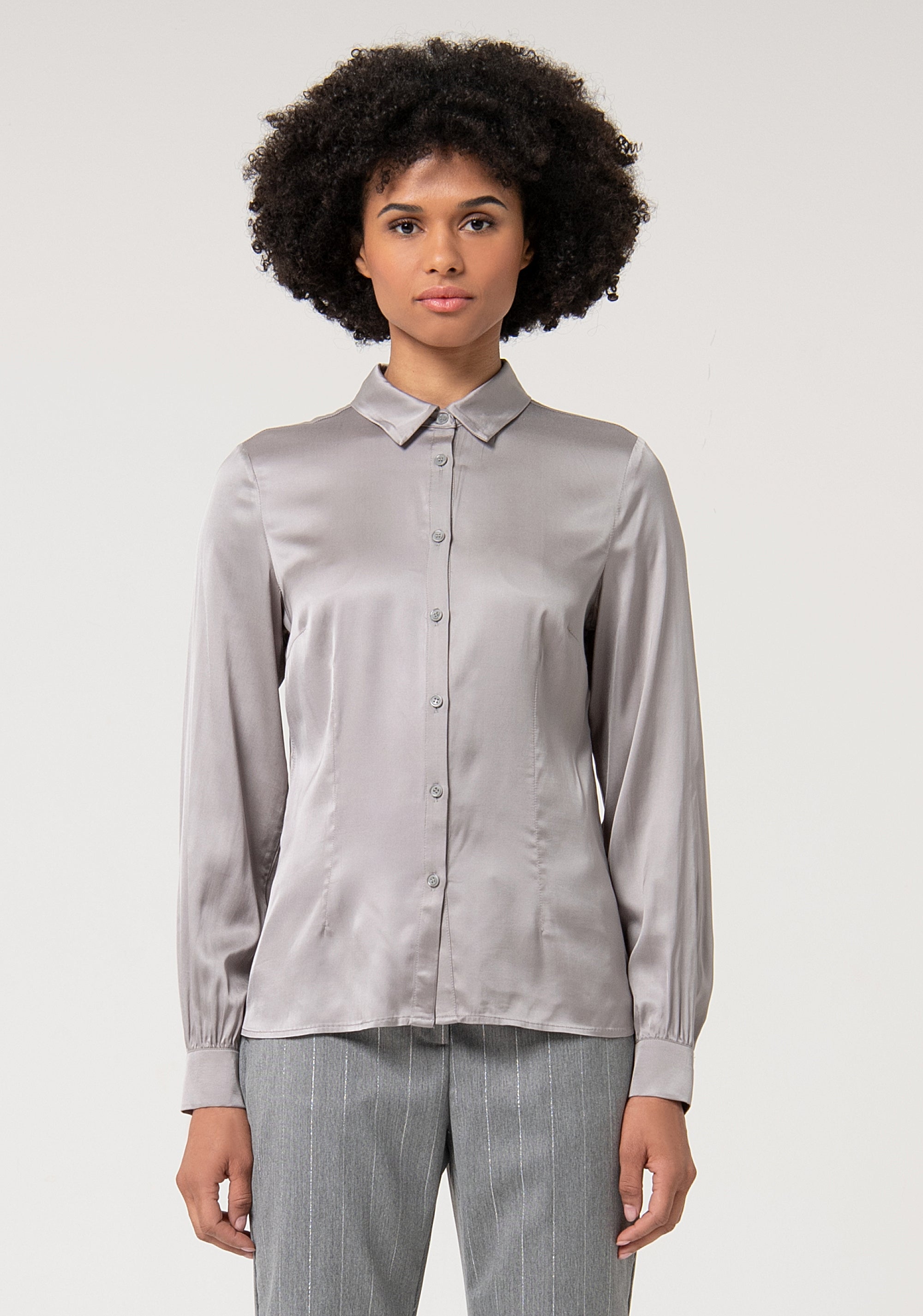 Shirt regular fit made in satin Fracomina FS24WT6005W71301-156-1