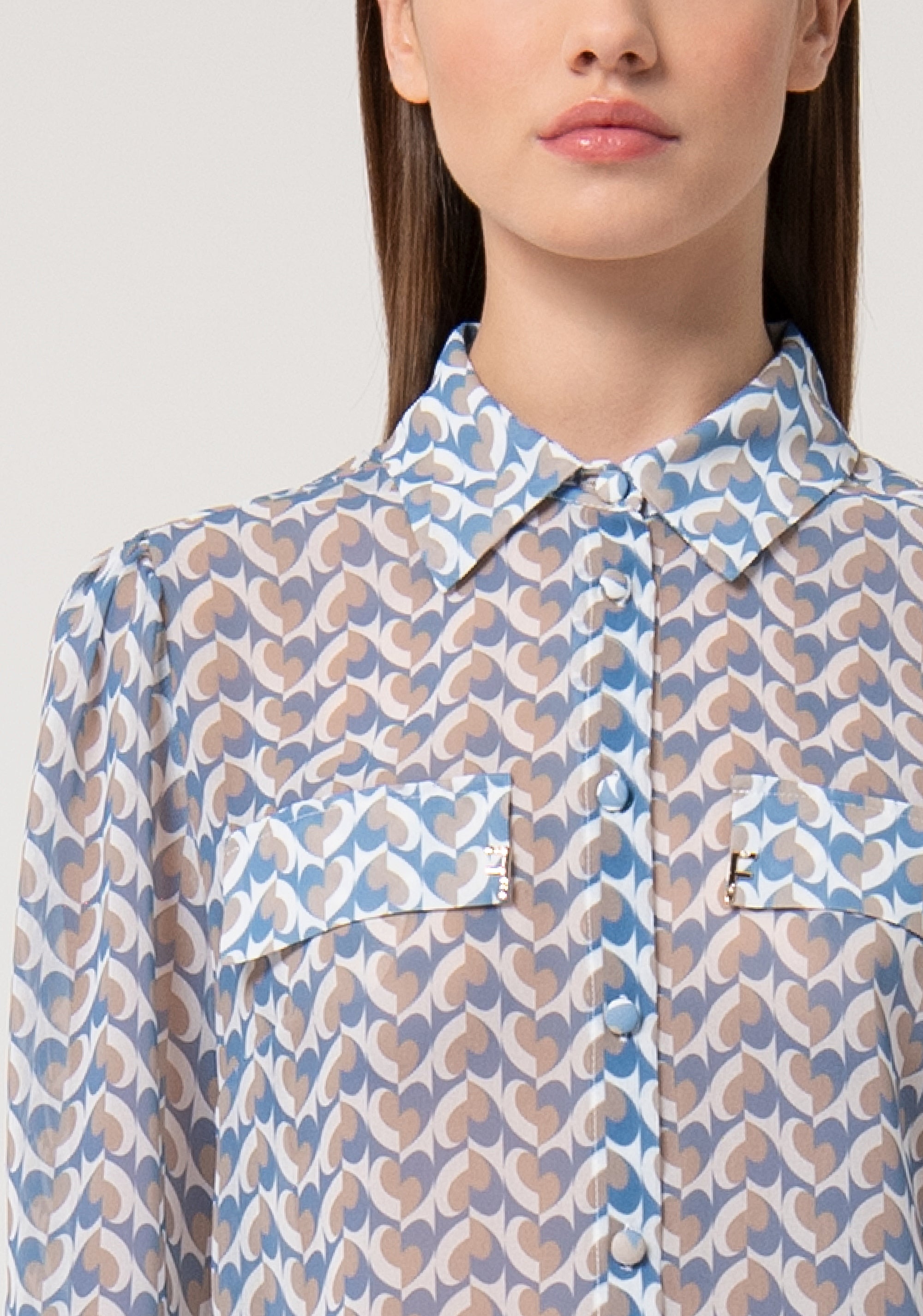 Shirt regular fit with geometric pattern Fracomina FS24WT6007W412O9-252-2