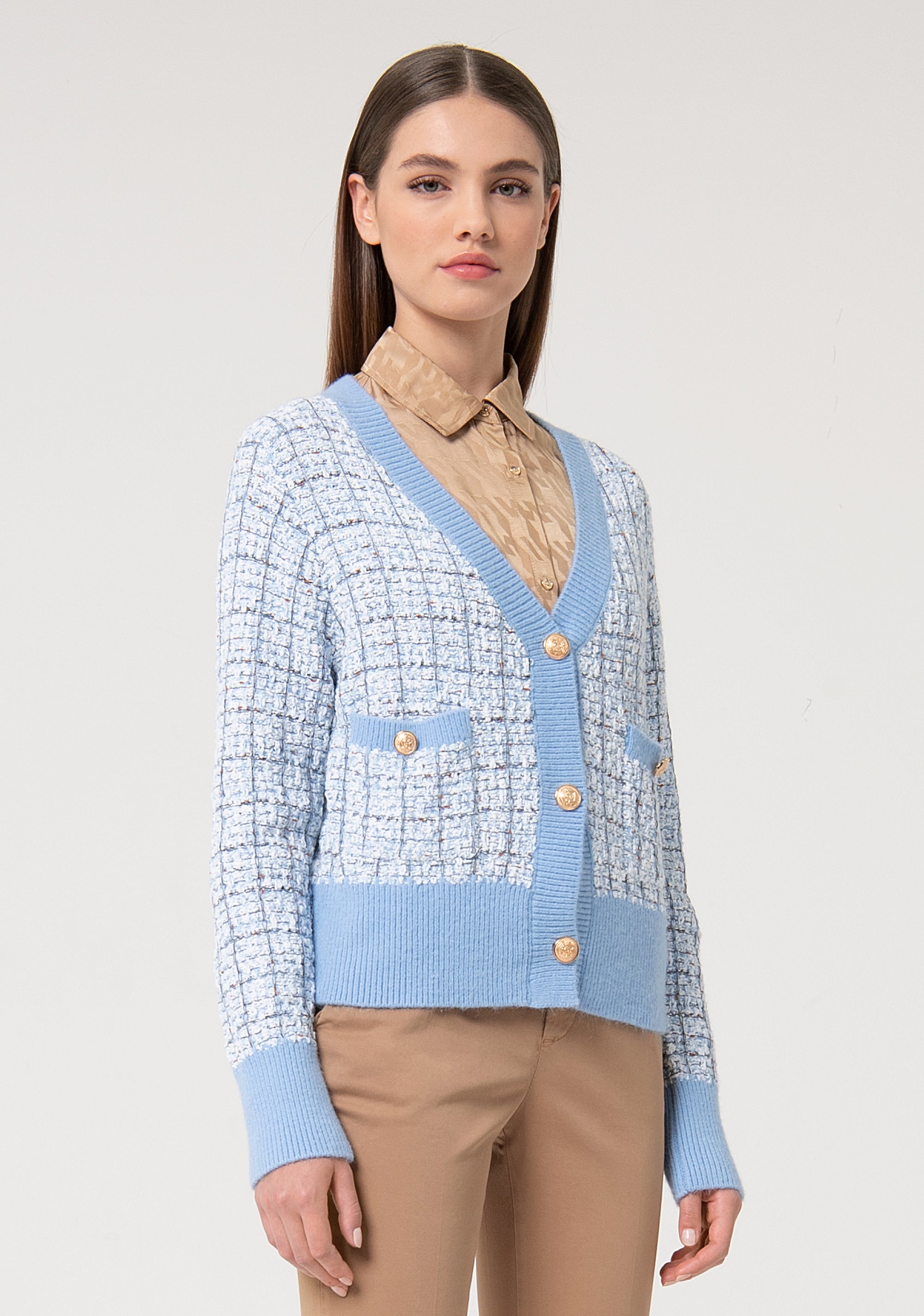 Cardigan regular fit with long sleeves Fracomina FS24WT8001K54201-422-3