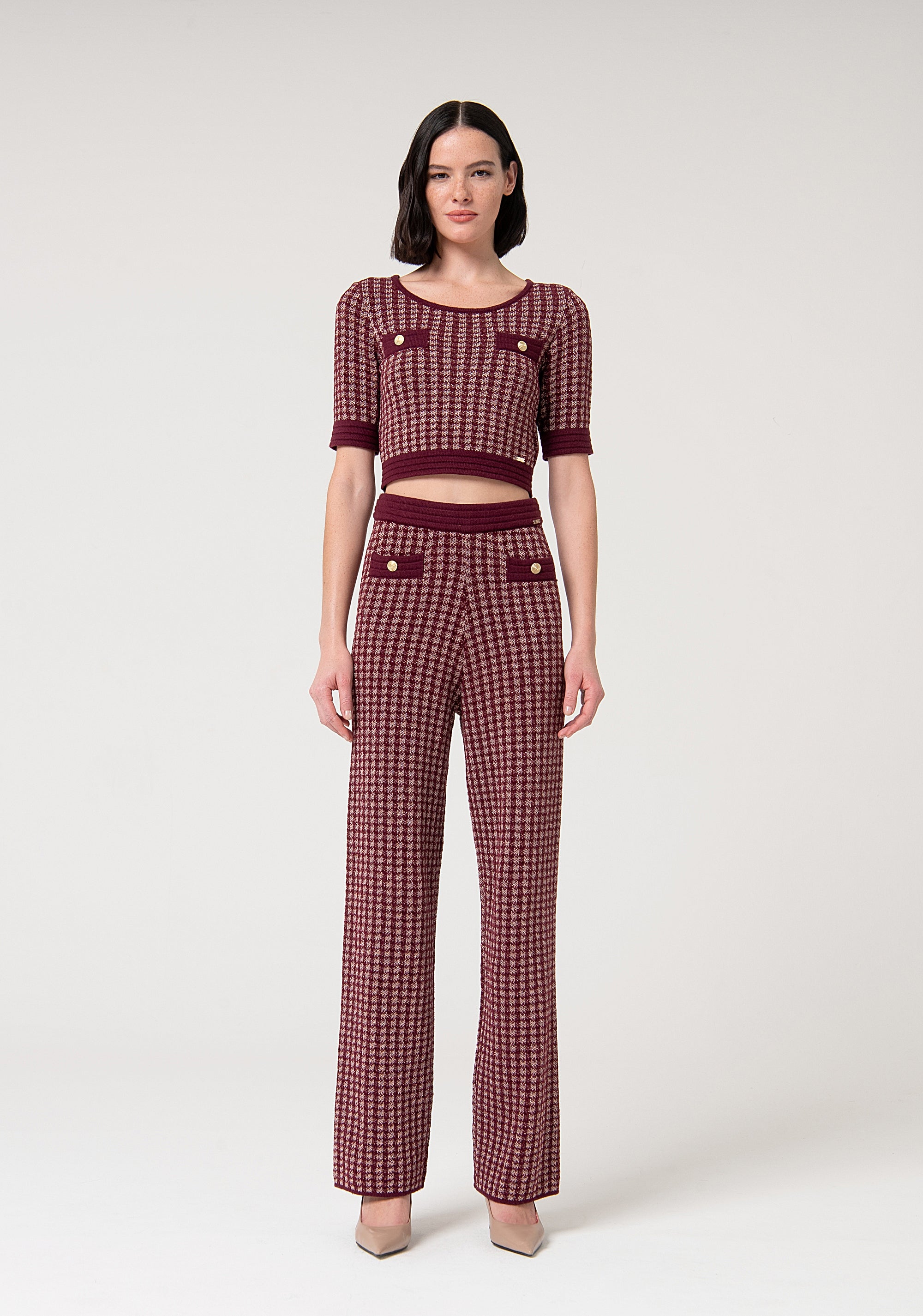 Knitted palazzo pant regular fit Fracomina FS24WV3001K536F8-S96-1_1bce3d66-dcb2-4888-ac6c-62e51432e249