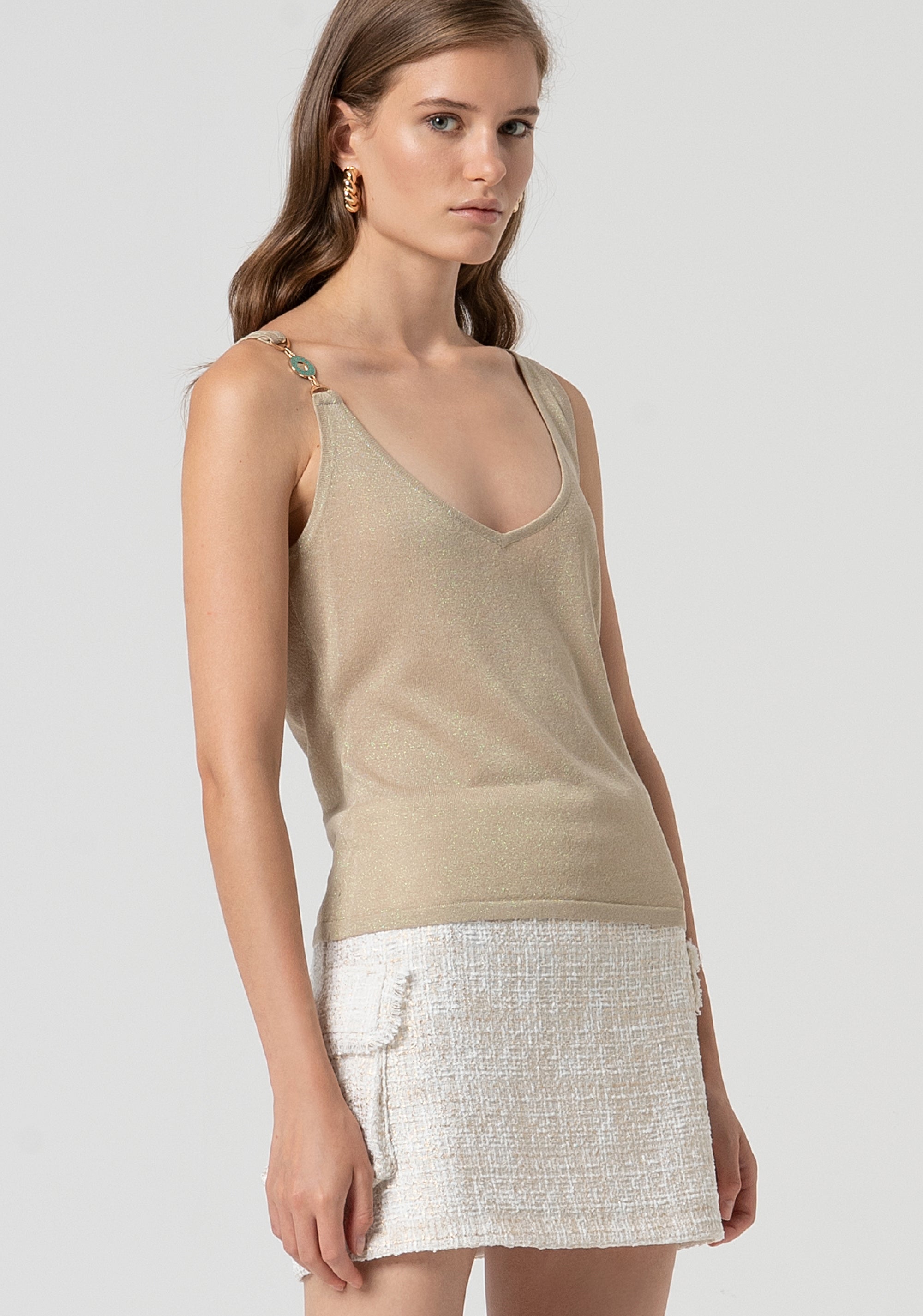 Knitted tank top regular fit Fracomina FS25ST4006K414Q7-050-2