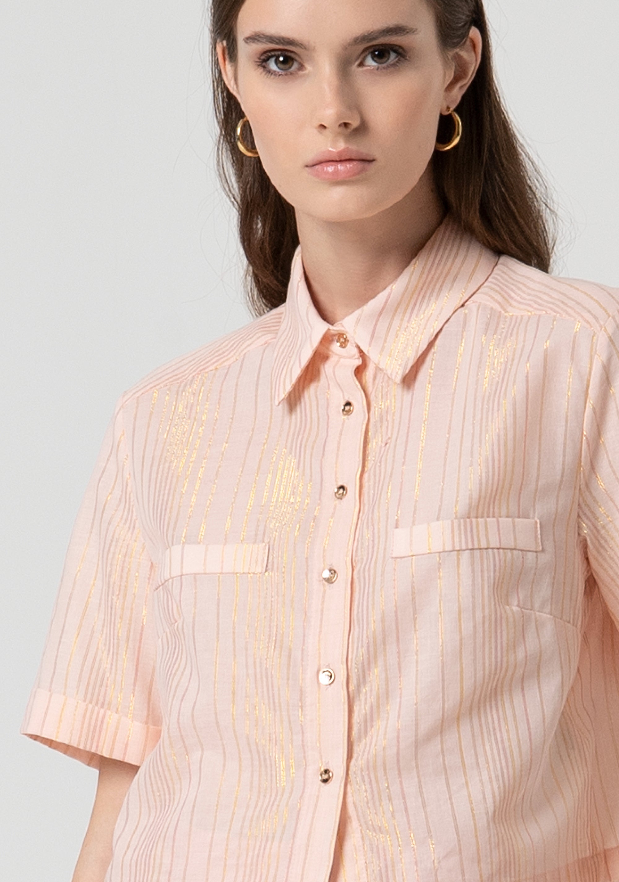 Shirt cropped with stripes Fracomina FS25ST6004W78601-226-2